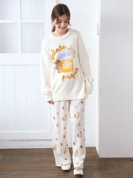 gelato pique｜ベビモコはちみつベアジャガードプルオーバー | Rakuten