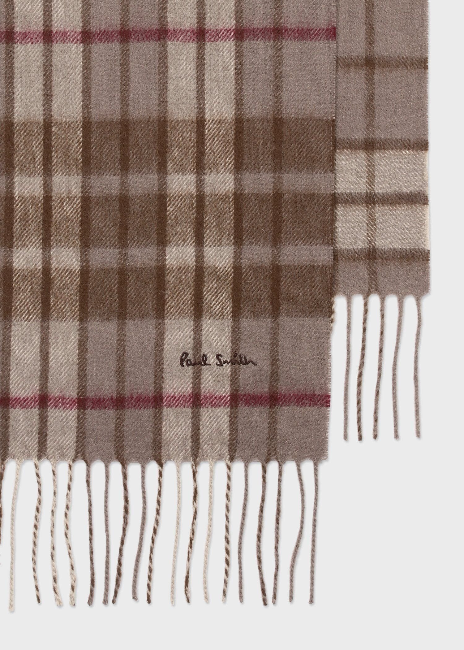 Paul Smith｜モノトーンチェック カシミヤブレンド マフラー | Rakuten