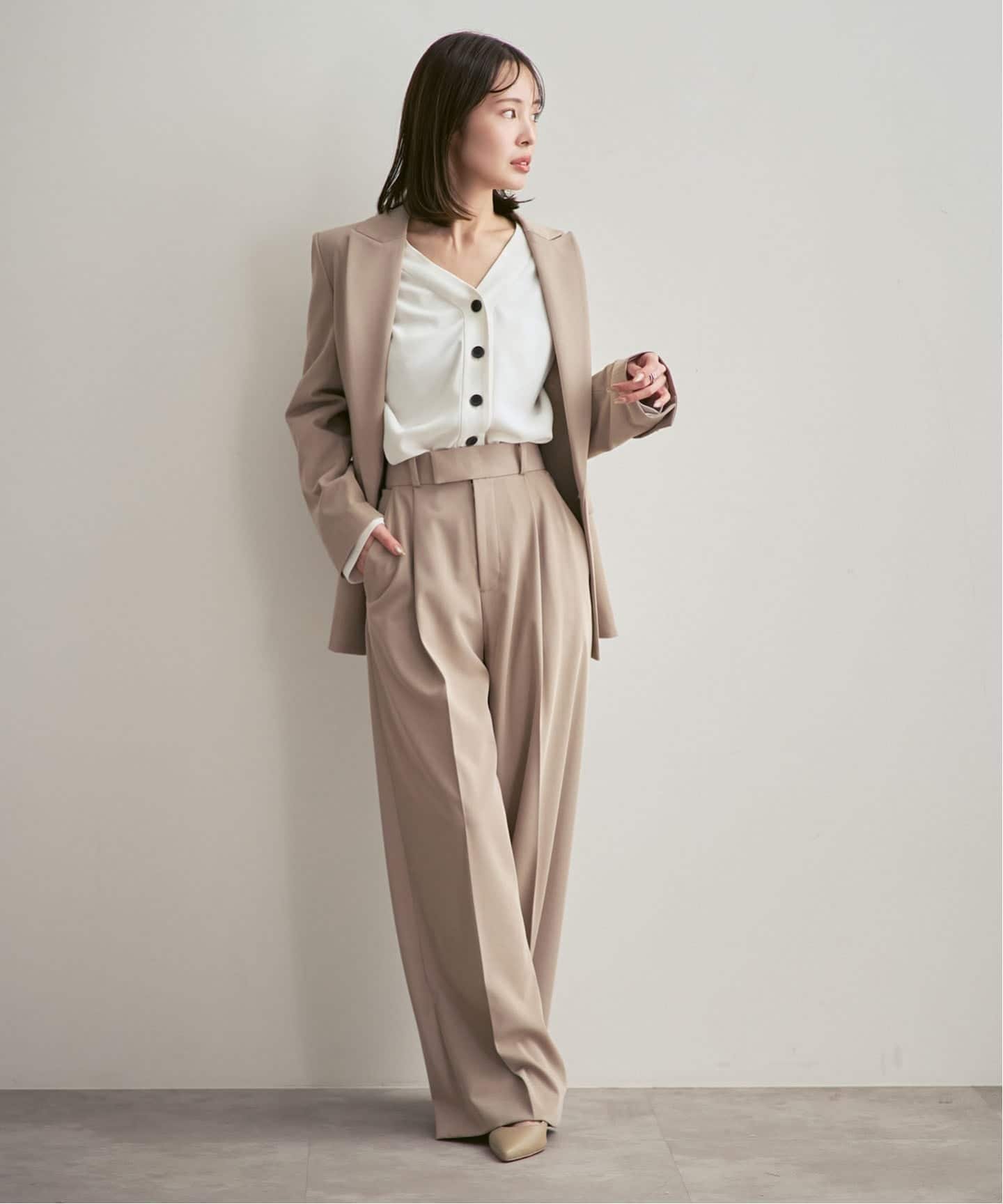 NOBLE｜《追加・WEB限定カラー》エステルダブルクロスカーデブラウス