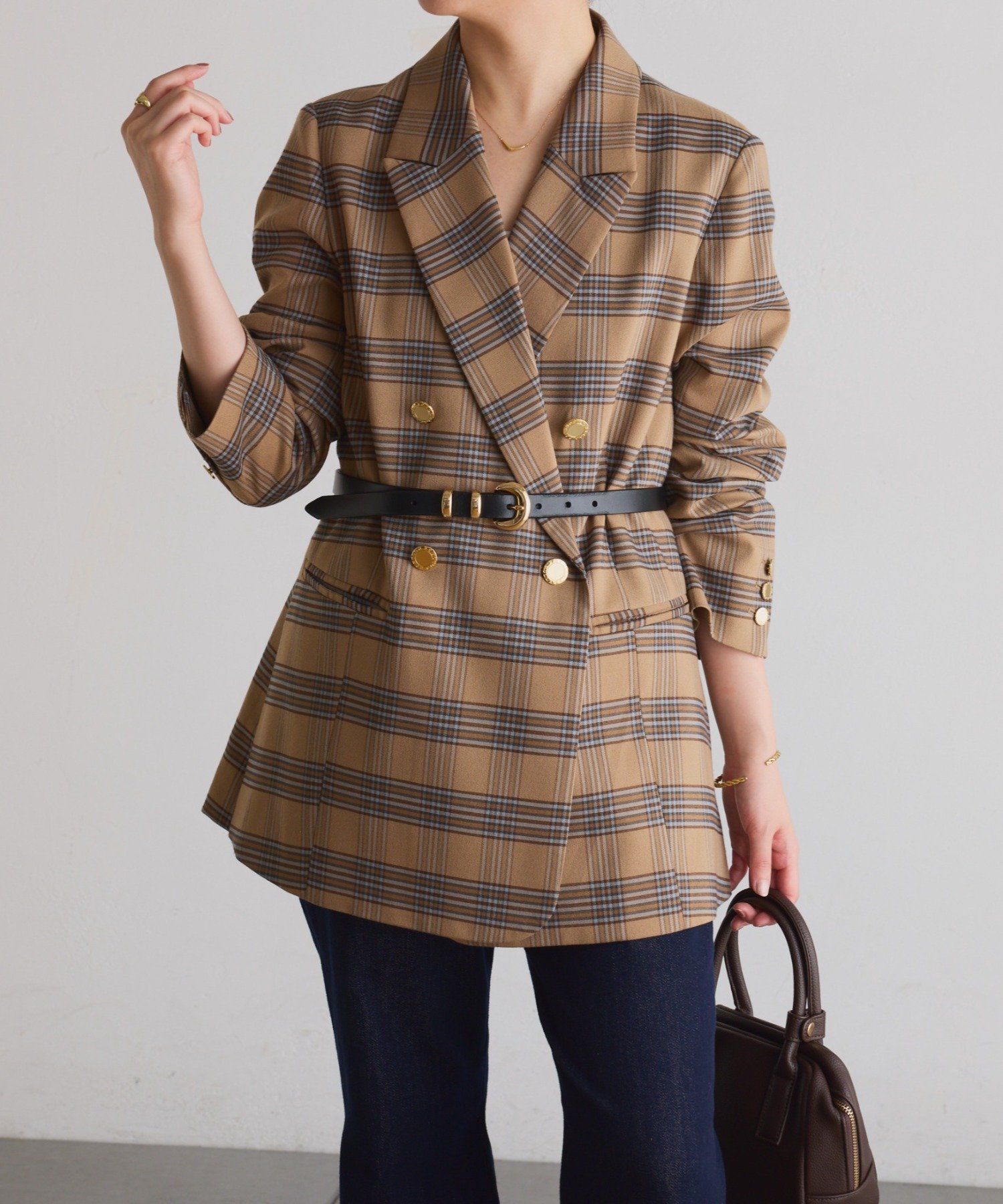 COLLAGE GALLARDAGALANTE｜ウールライクダブルジャケット | Rakuten