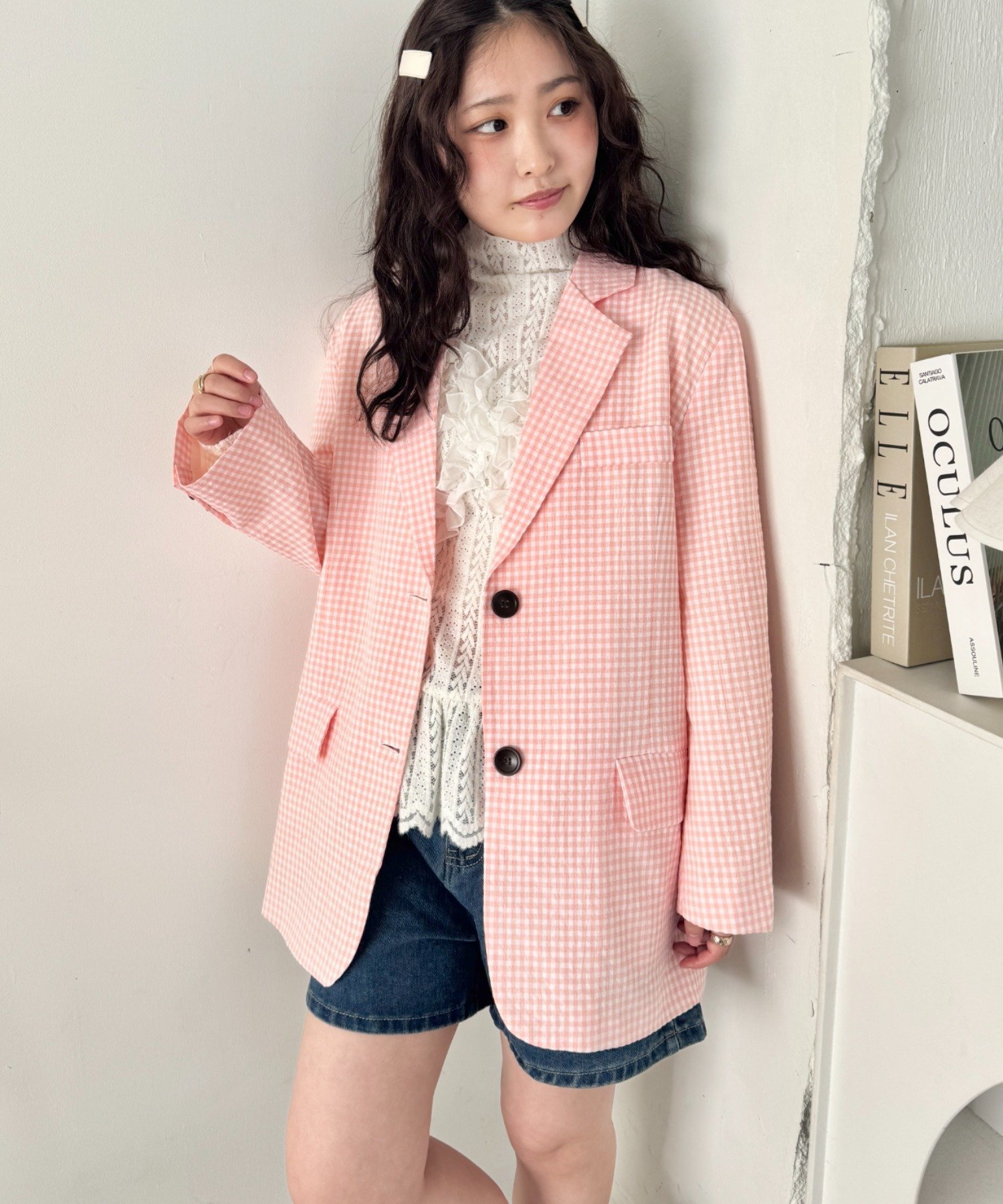 Outfitter lab｜ギンガムチェックテーラードジャケット | Rakuten