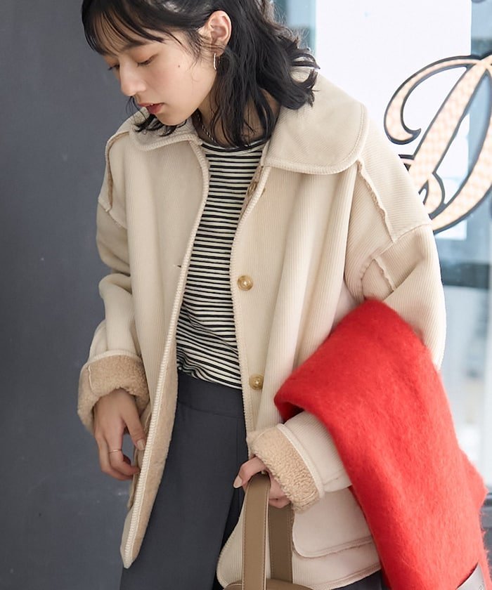 FREAK'S STORE｜襟付き リバーシブル コーデュロイボアジャケット 25AW