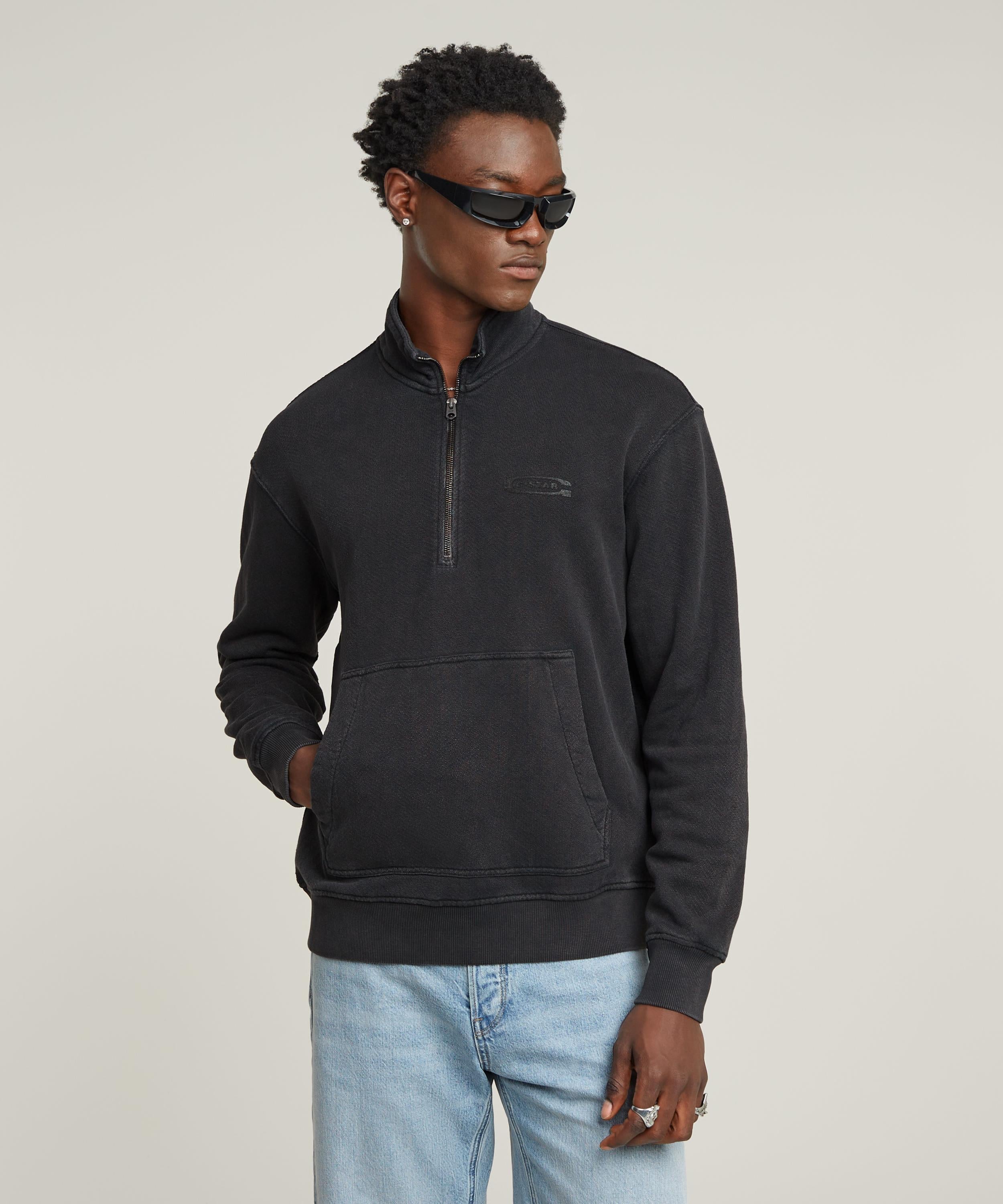 G-Star RAW｜【公式ショップ】Washed Half Zip Relaxed Sweater