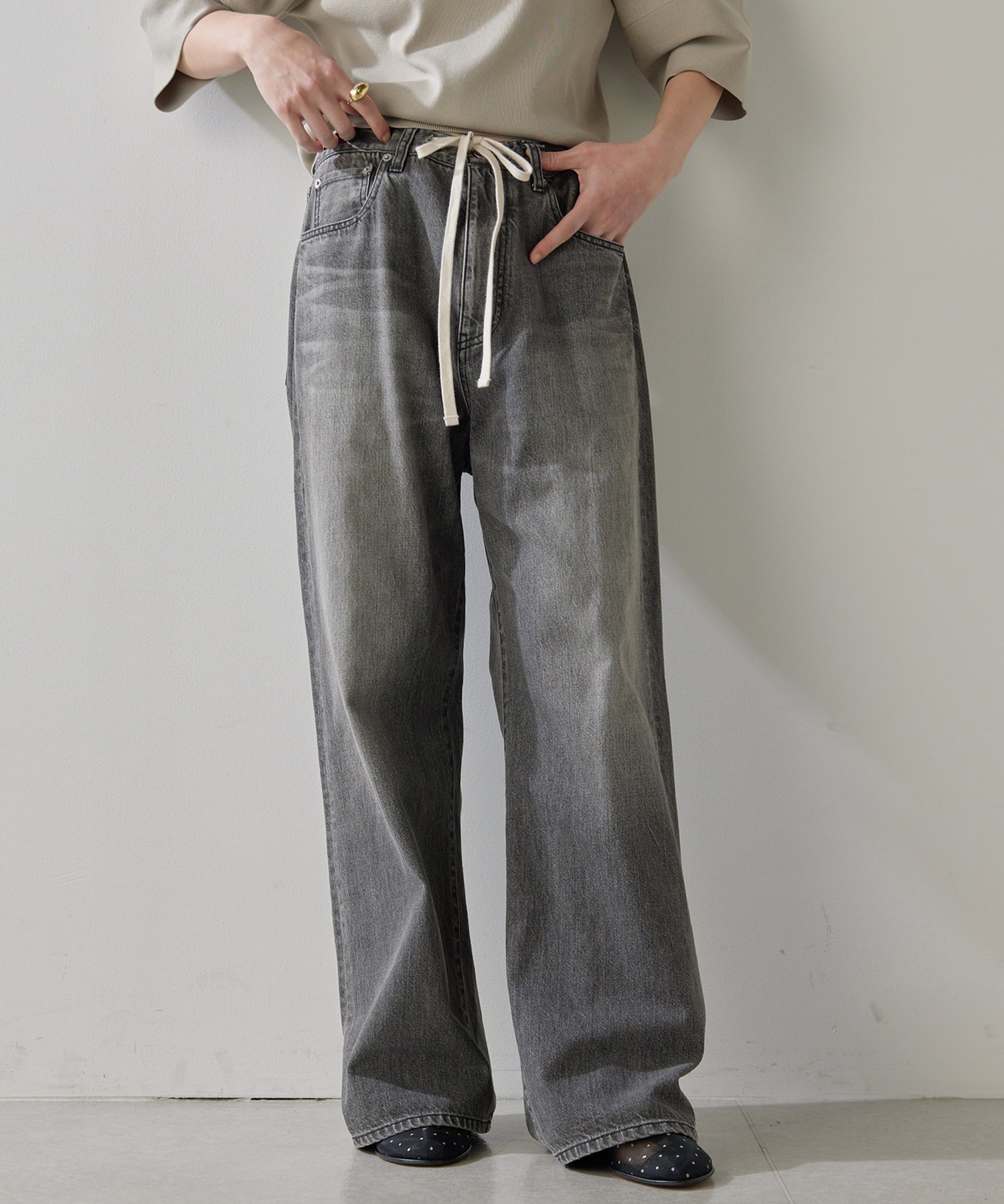 Whim Gazette｜ドロストデニムパンツ | Rakuten Fashion(楽天