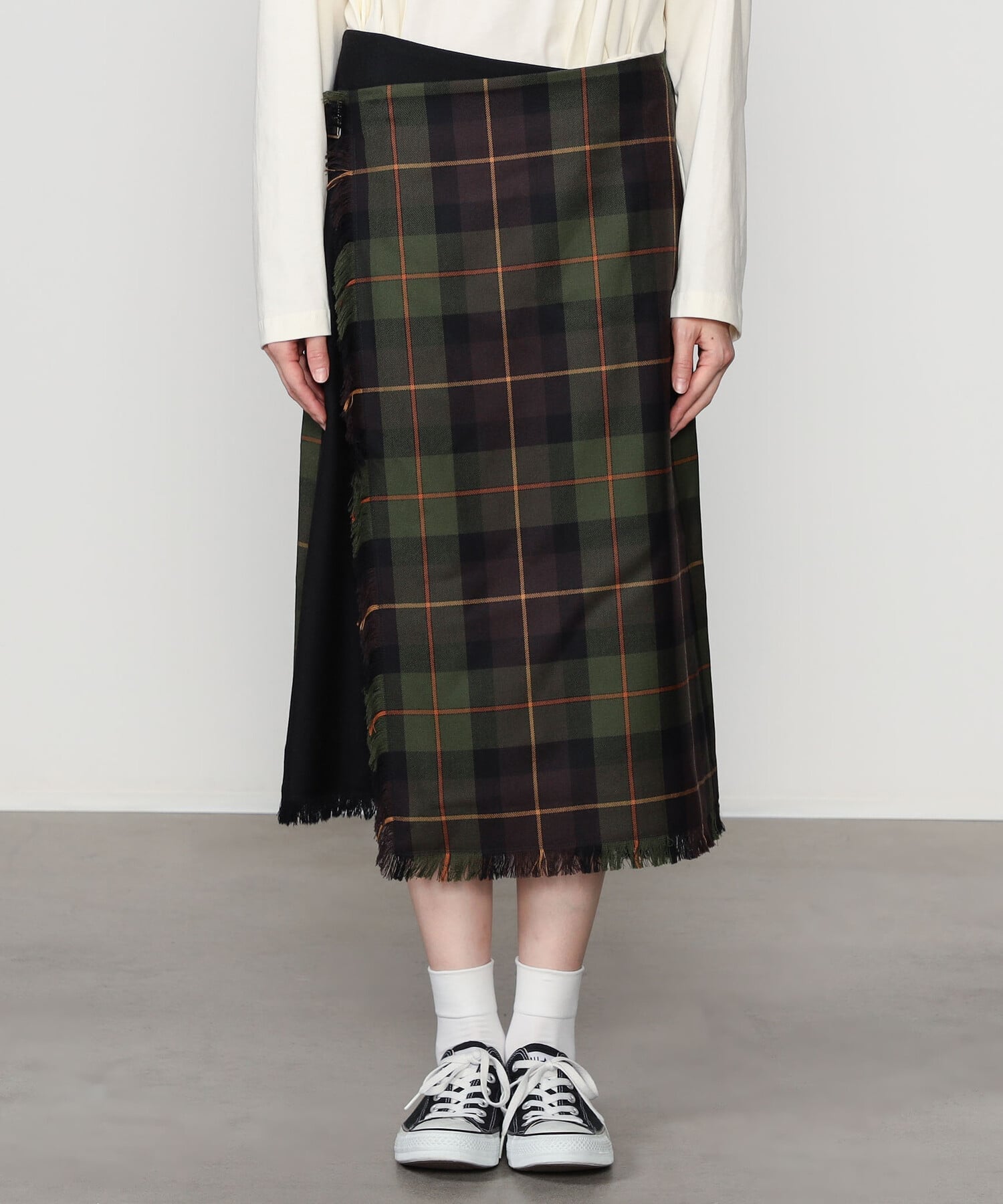 Bshop｜O'NEIL OF DUBLIN | ウーステッドウール ラップスカート WOMEN