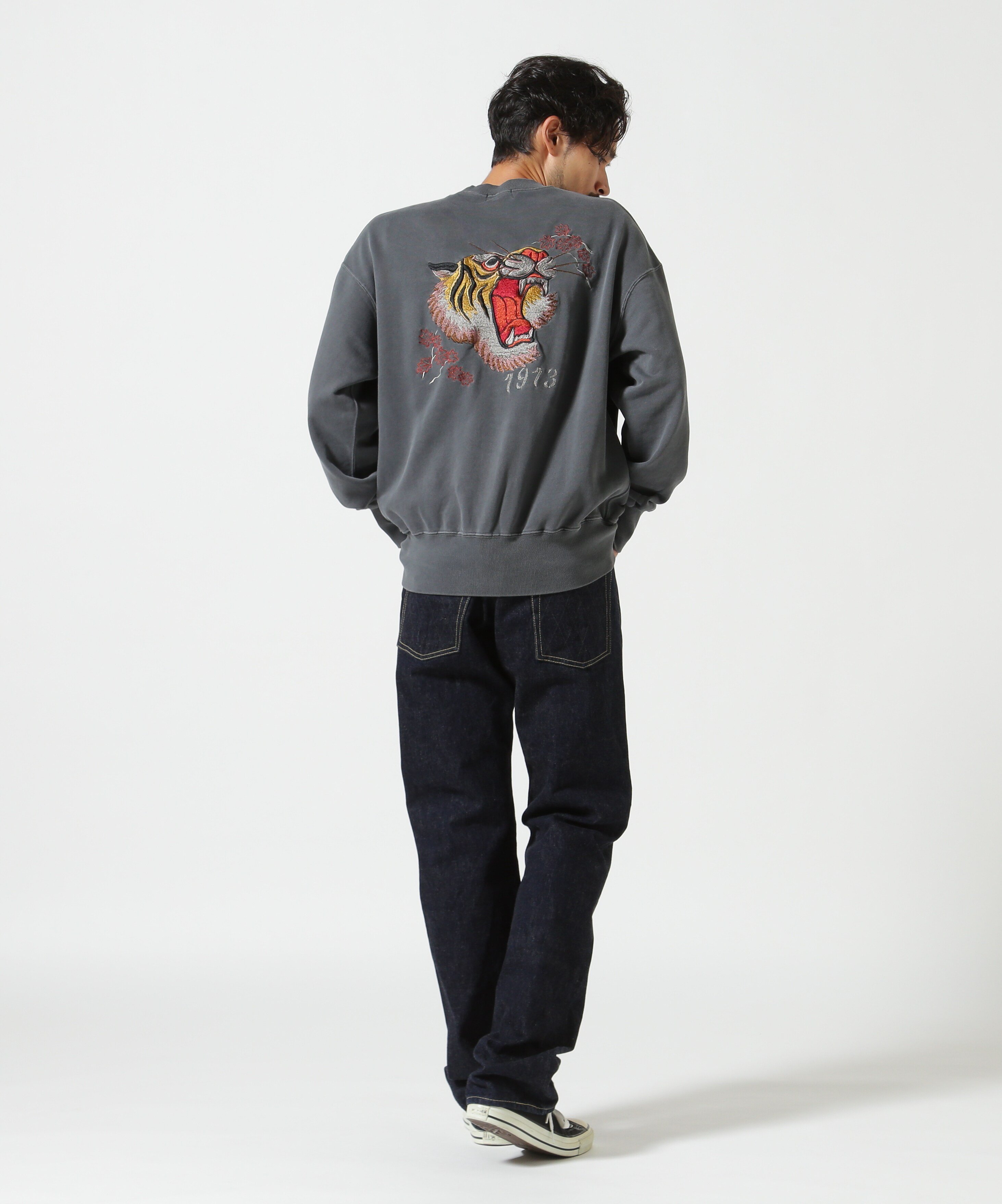 Schott｜SOUVENIR CREW SWEAT/スーベニア クルースウエット 顔虎