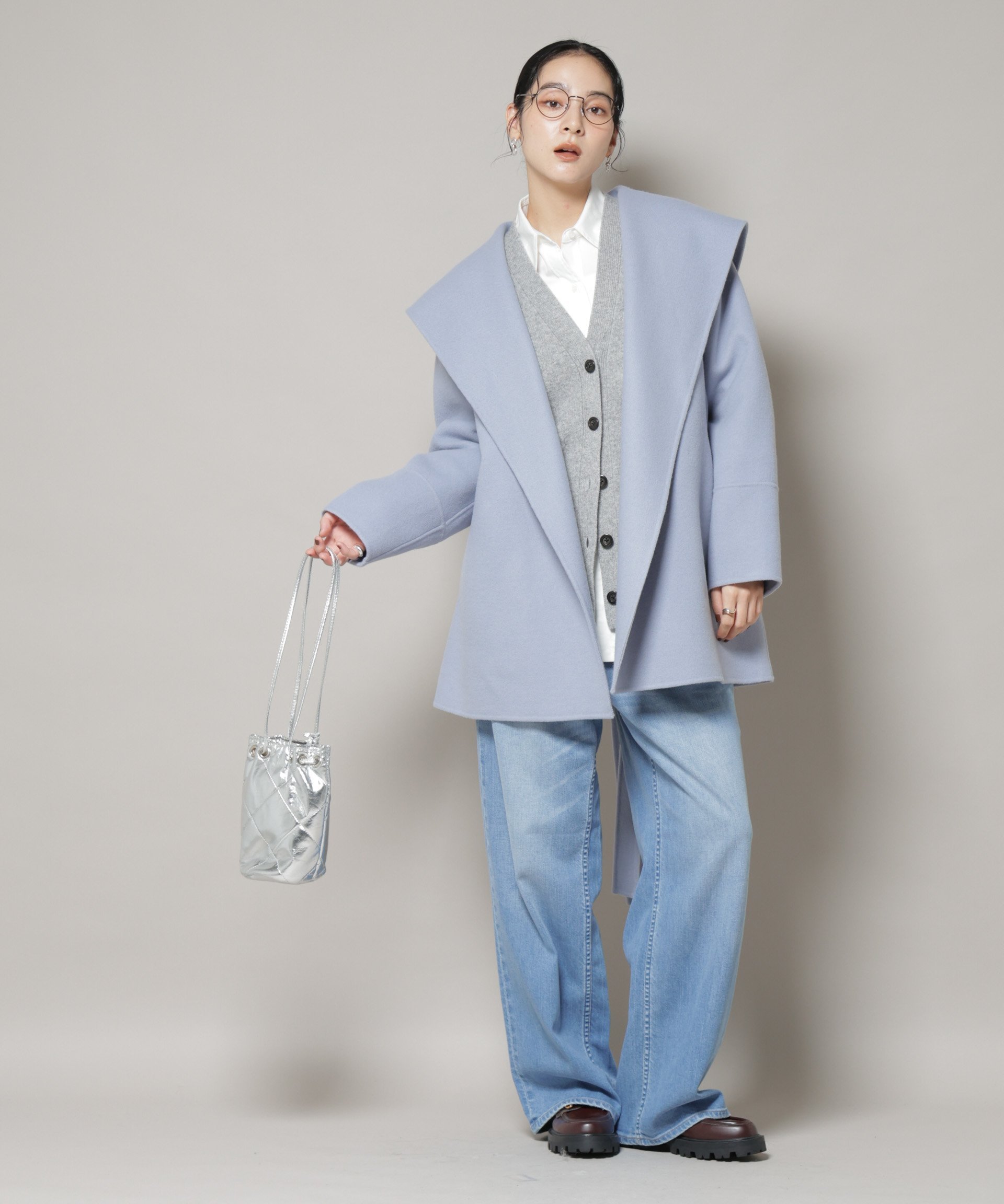 NANO universe｜SUPER110blend リバーショールミディコート | Rakuten