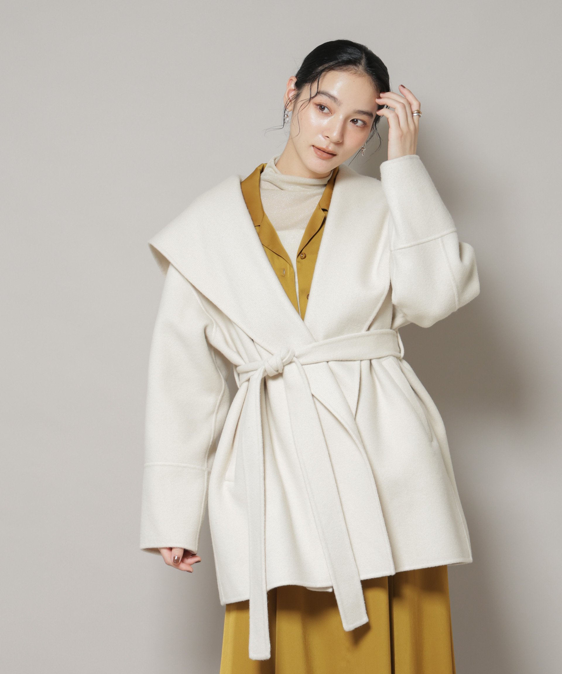 NANO universe｜SUPER110blend リバーショールミディコート | Rakuten