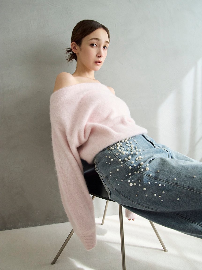 FRAY I.D｜フォックスカシミアオフショルニットトップス | Rakuten