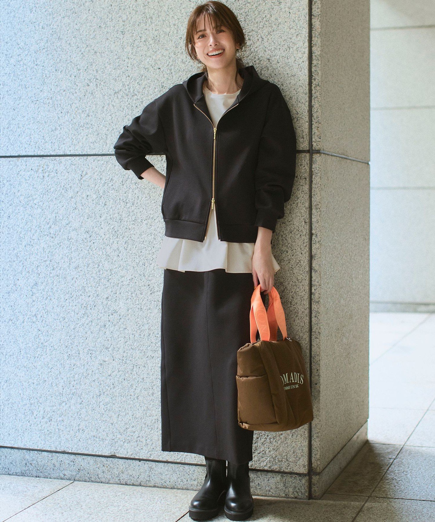 23区｜【洗える】コットンエアーダンボール コクーン フーディー