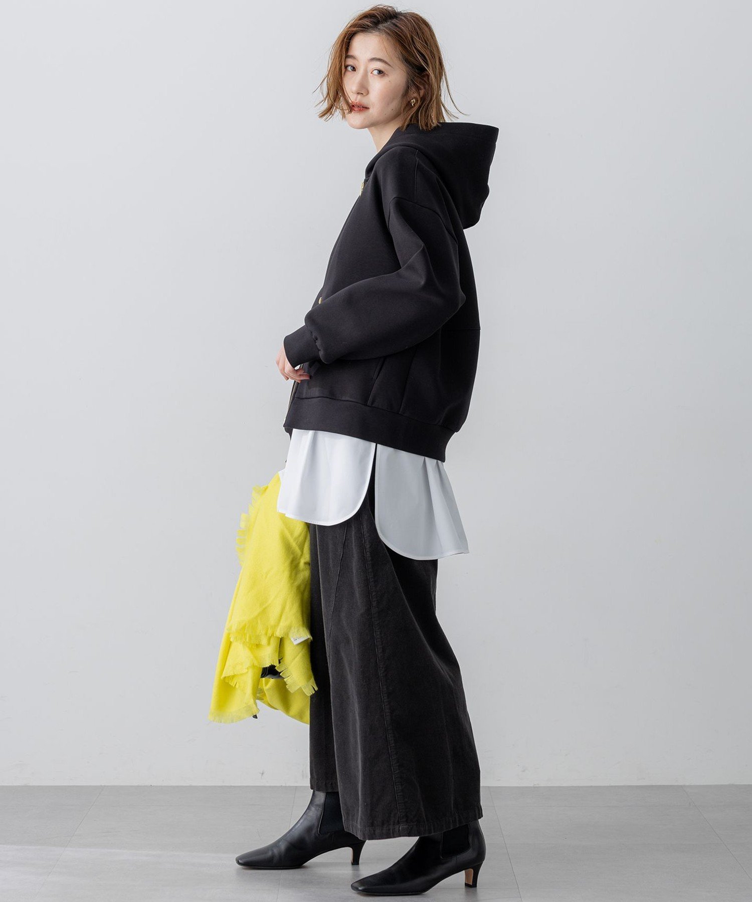 23区｜【洗える】コットンエアーダンボール コクーン フーディー