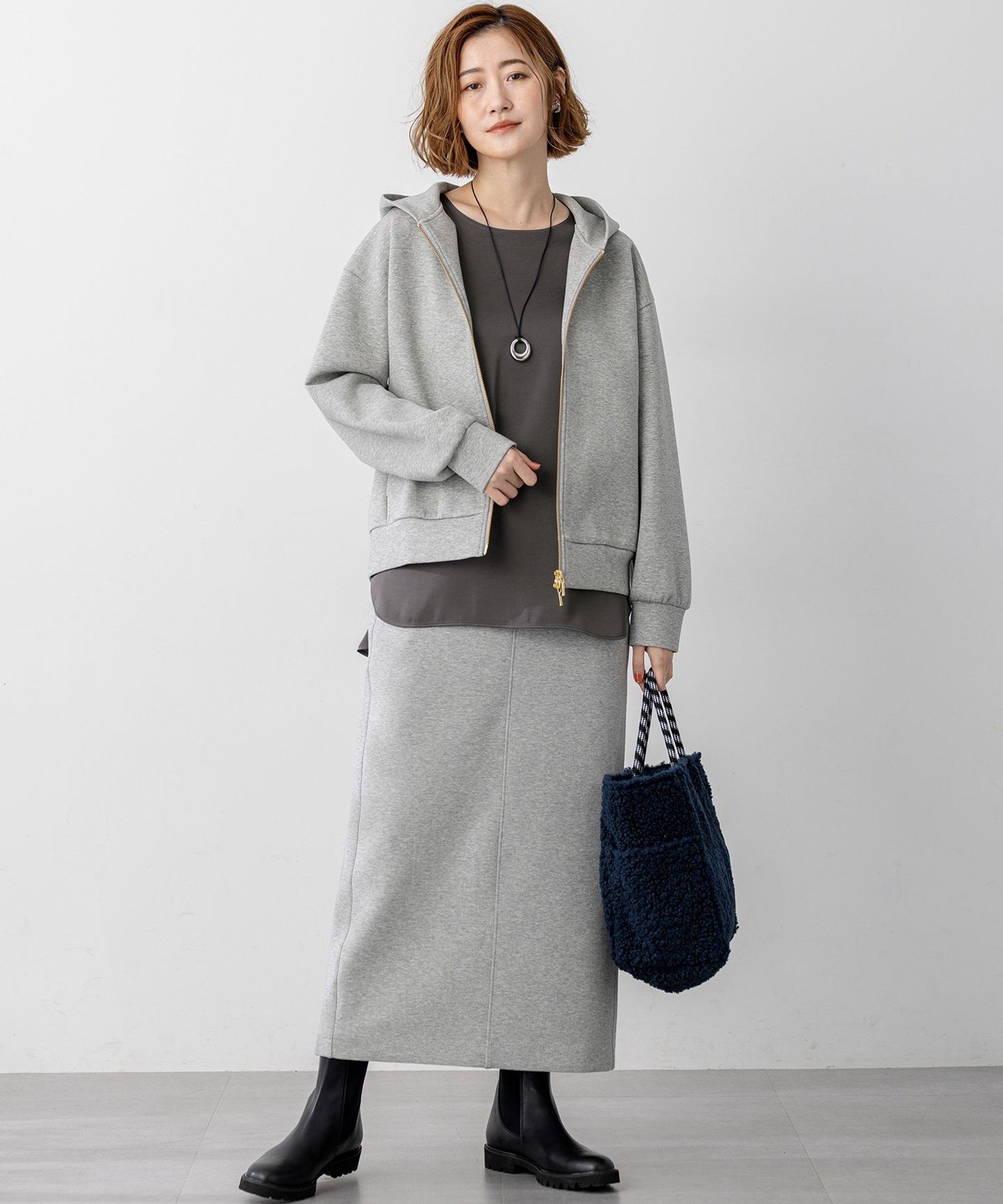 23区｜【洗える】コットンエアーダンボール コクーン フーディー