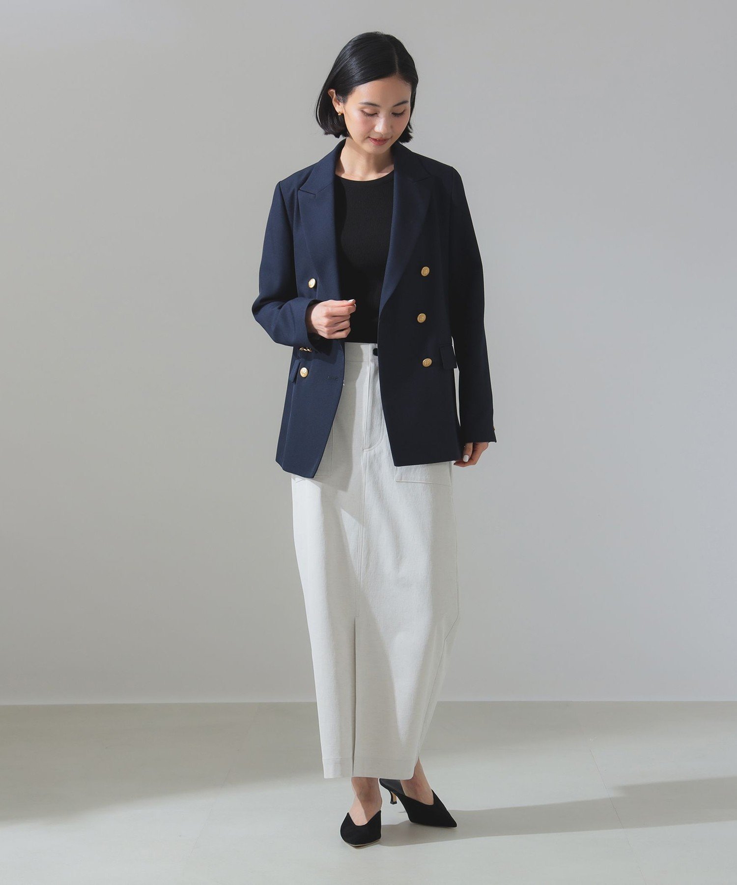 Demi-Luxe BEAMS｜【ロングセラー】ドライギャバジン 6ボタン ダブル