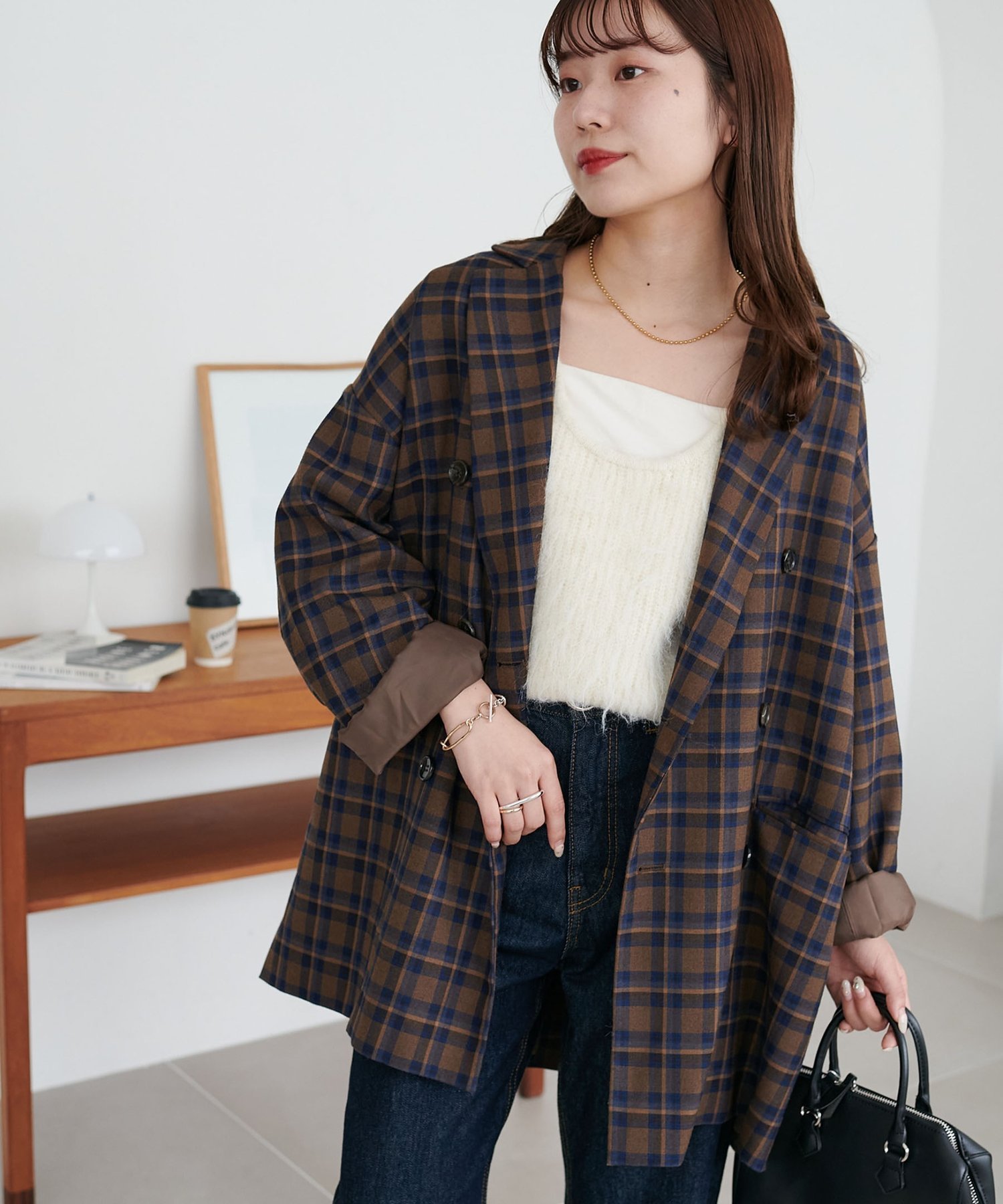 Discoat｜チェックWブレストジャコット | Rakuten Fashion(楽天