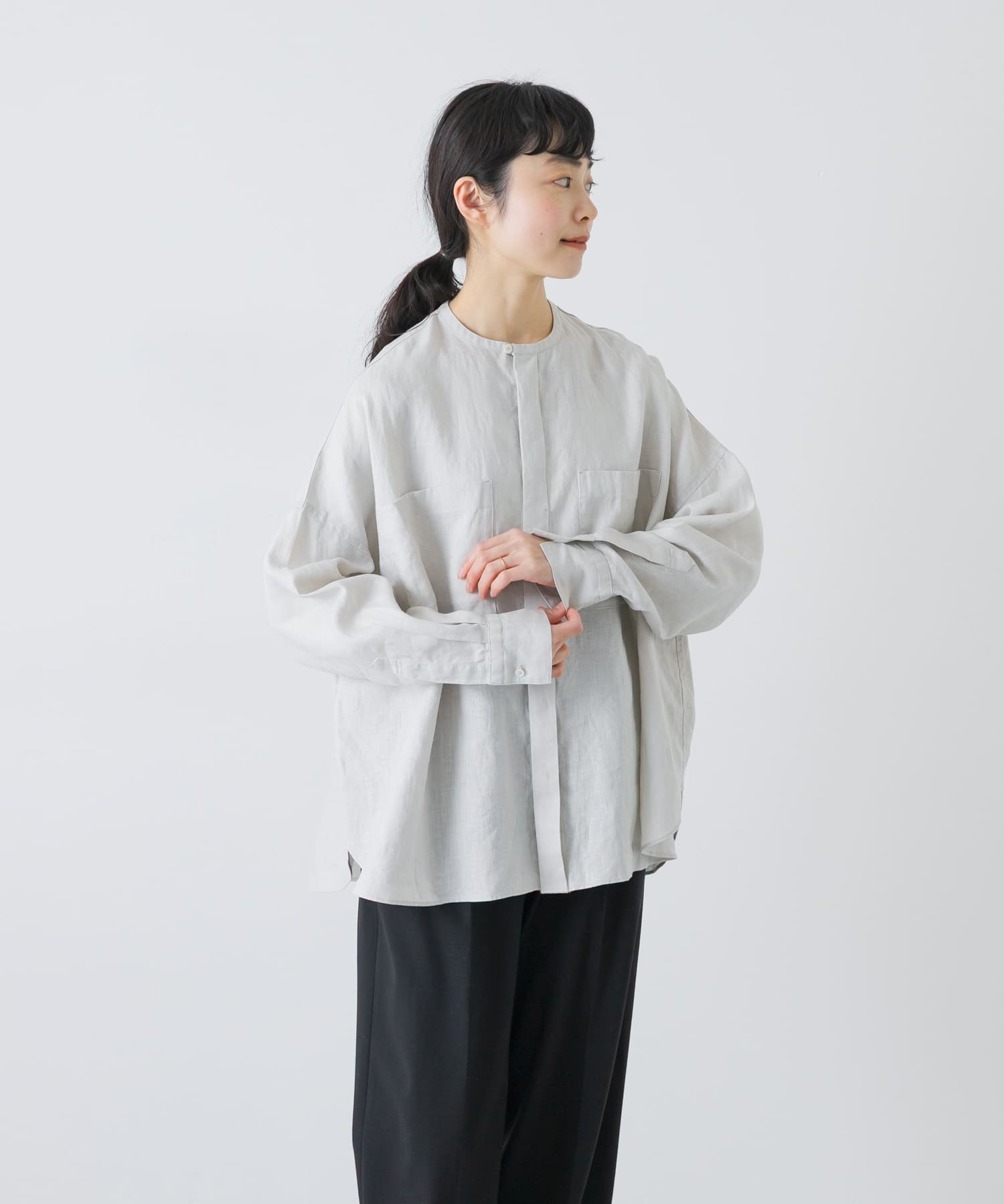 かぐれ｜リネンダブルポケットワイドシャツ | Rakuten Fashion(楽天