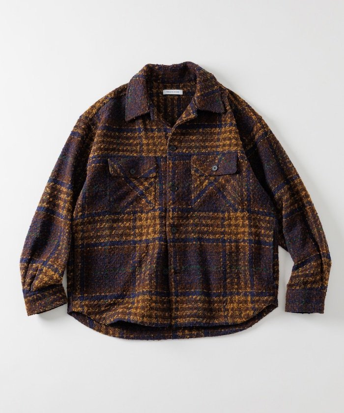 FREAK'S STORE｜ポリツイード CPO チェック シャツジャケット 25AW
