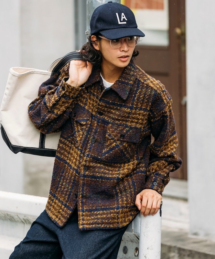 FREAK'S STORE｜ポリツイード CPO チェック シャツジャケット 25AW