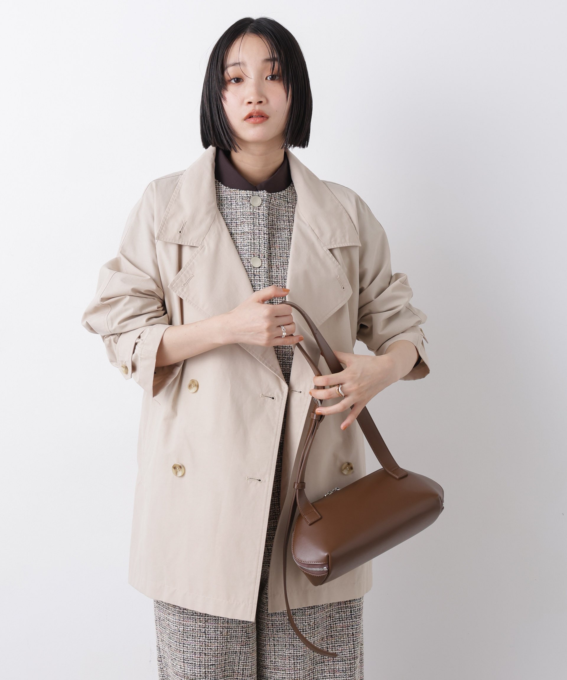 NANO universe｜撥水&花粉ガード ショートトレンチコート | Rakuten