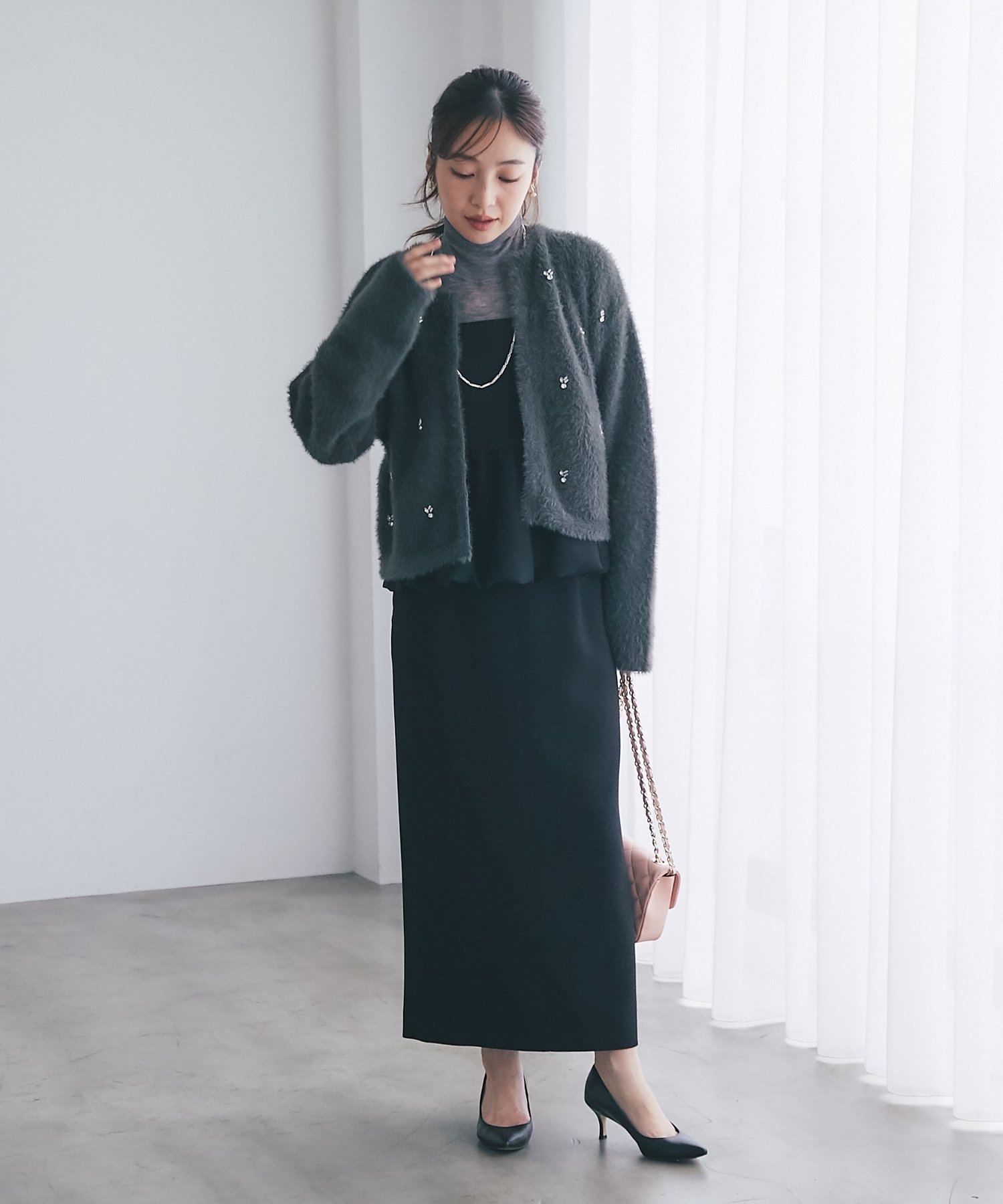 La boutique BonBon｜【今すぐお届け!】フェザーヤーンビジュー刺繍