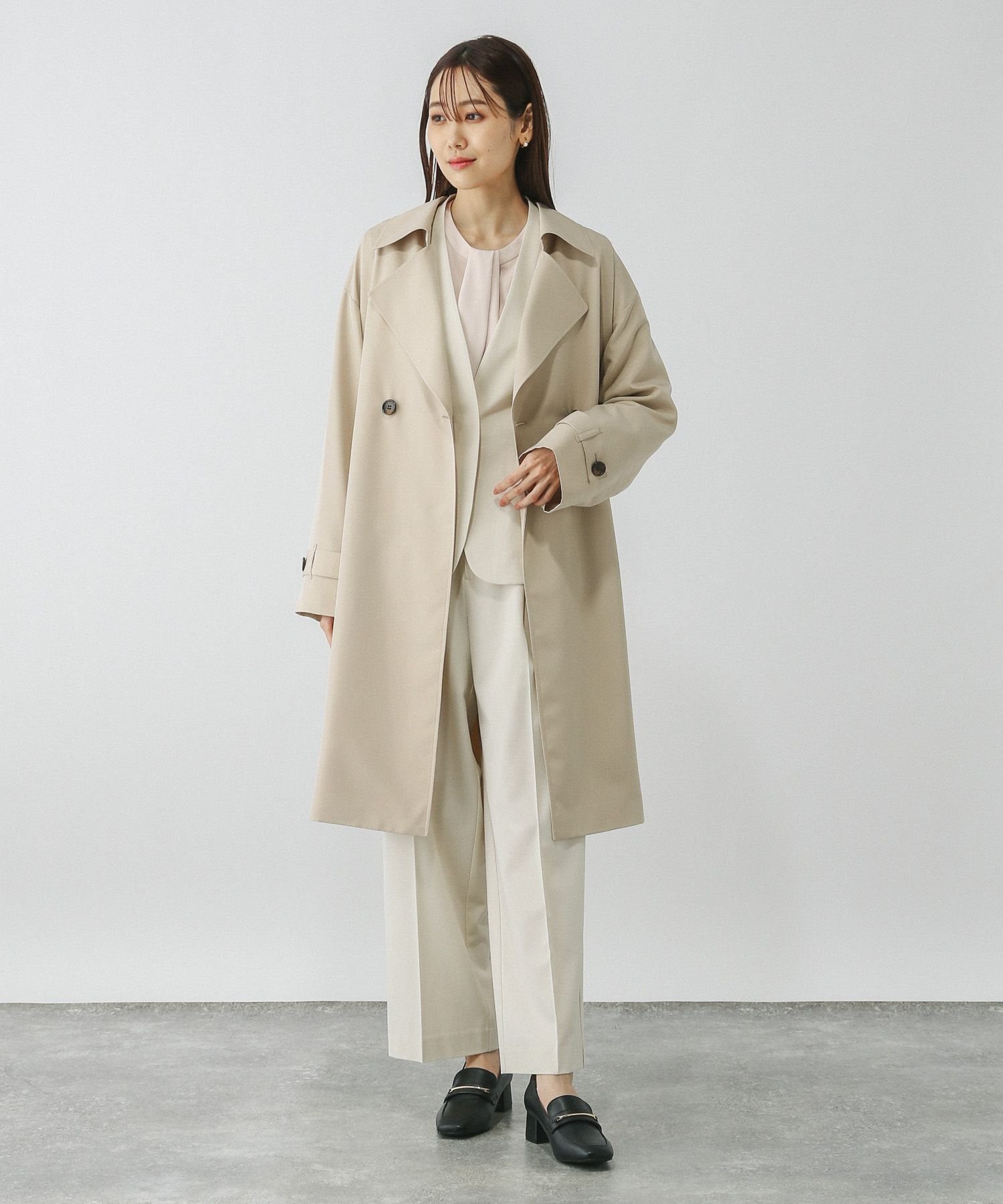 GLOBAL WORK｜ウツクシルエットノーカラージャケット/133613 | Rakuten