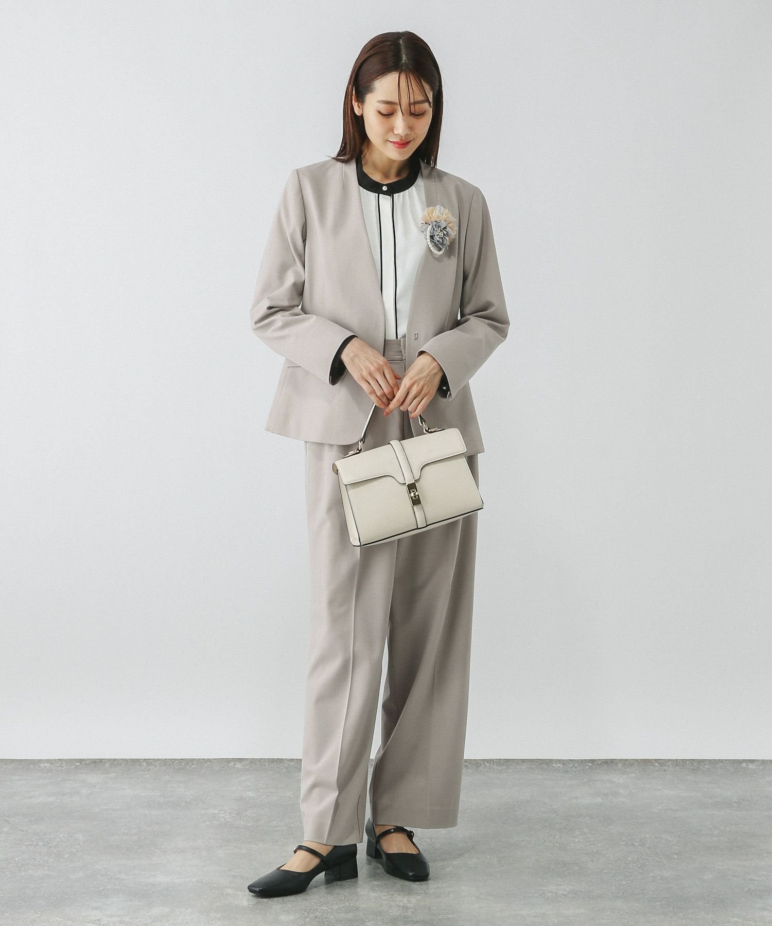 GLOBAL WORK｜ウツクシルエットノーカラージャケット/133613 | Rakuten