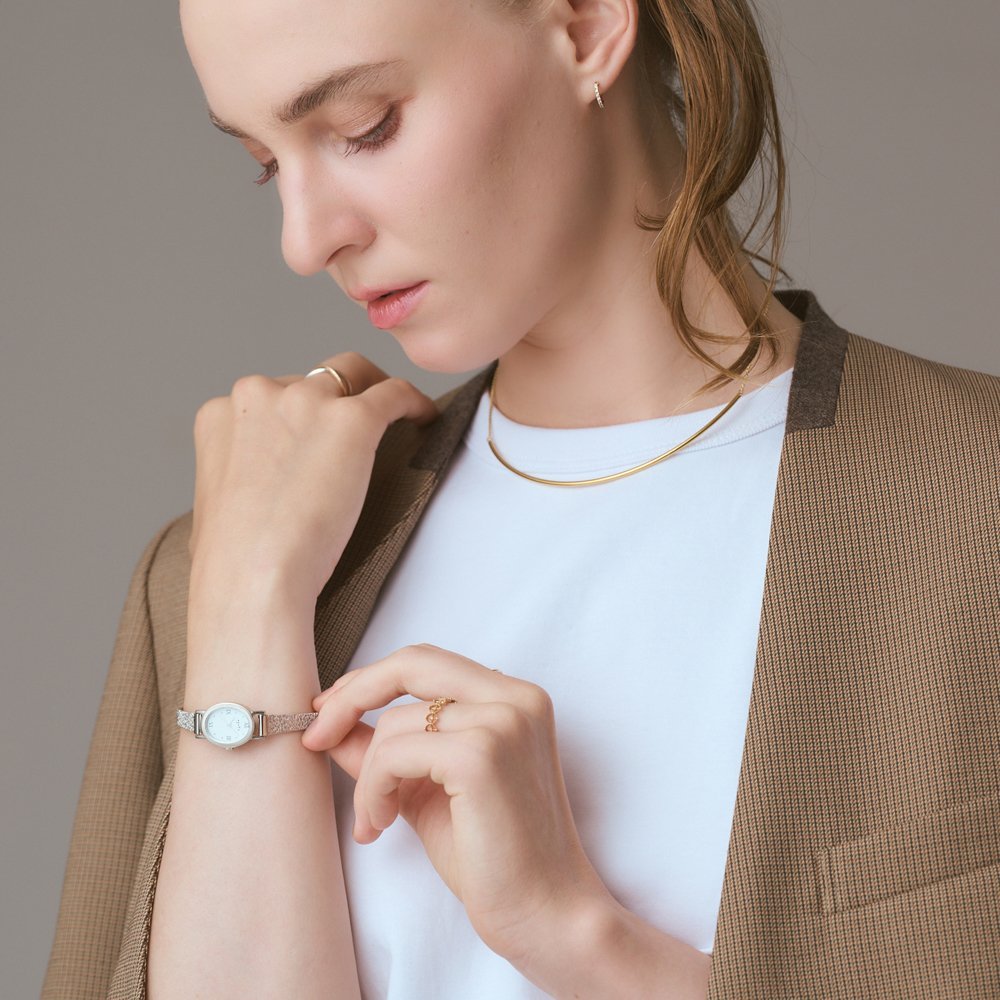 agete｜オーバルフェイスウォッチ/シルバー | Rakuten Fashion(楽天