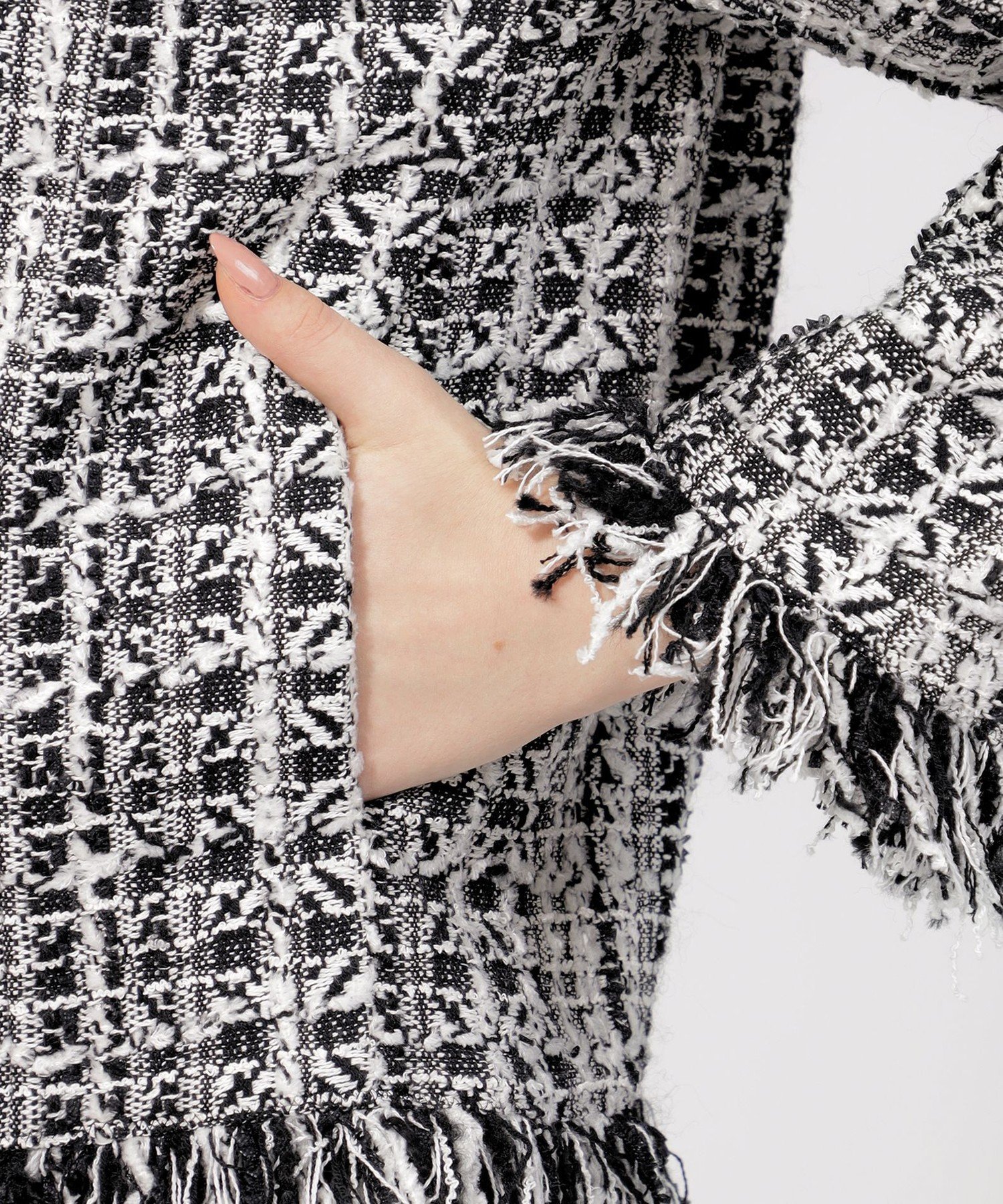 EPOCA｜フリンジミックスツィード ノーカラージャケット | Rakuten