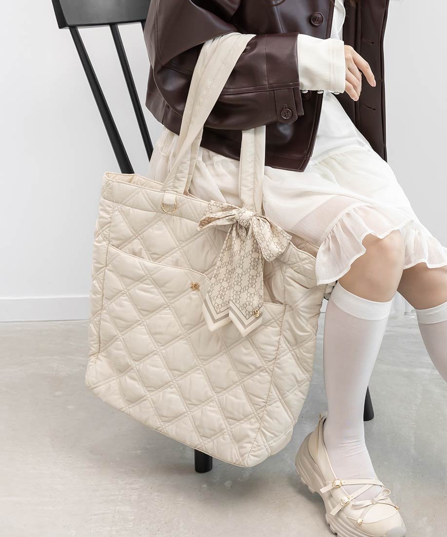RANDA｜【A4対応】2WAY リボンキルティングトートバッグ | Rakuten