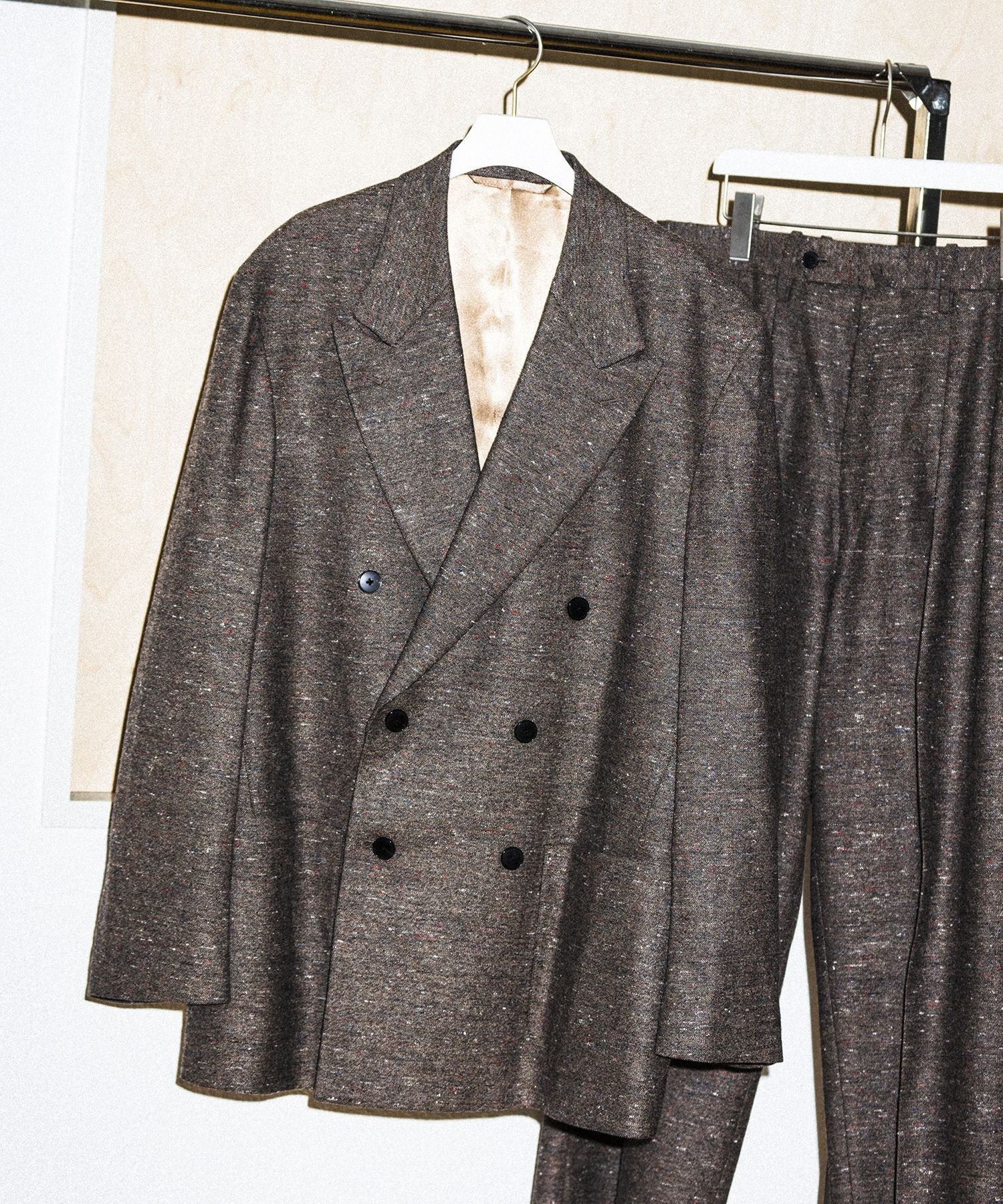 ADAM ET ROPE'｜ハードクロス ダブルブレストジャケット