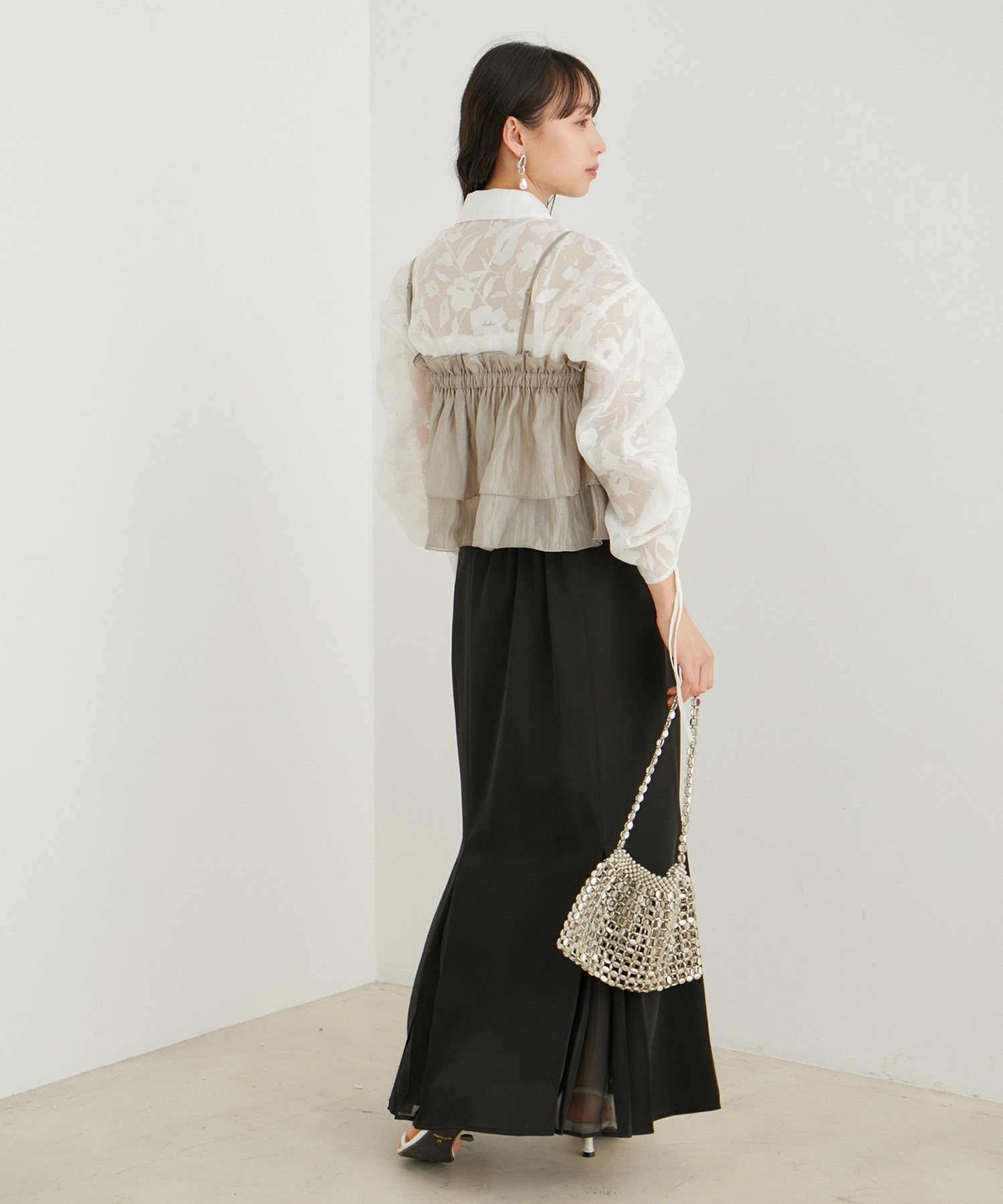 VIS｜【WEB限定】オーガンジーフリルビスチェ | Rakuten Fashion(楽天