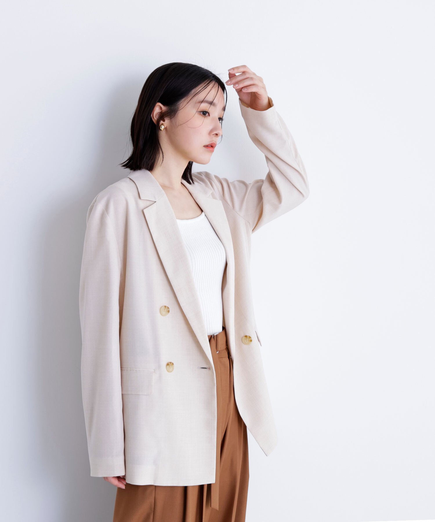 NATURAL BEAUTY BASIC｜ライトボクシーダブルジャケット | Rakuten