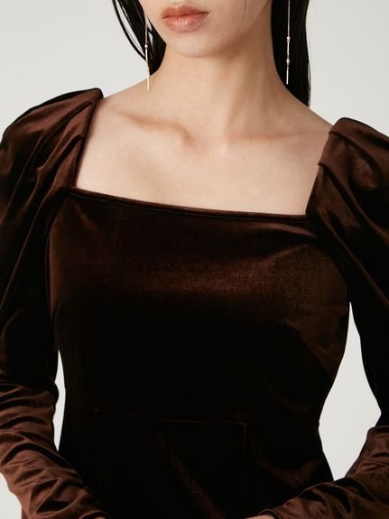 FRAY I.D｜ベロアナローワンピース | Rakuten Fashion(楽天