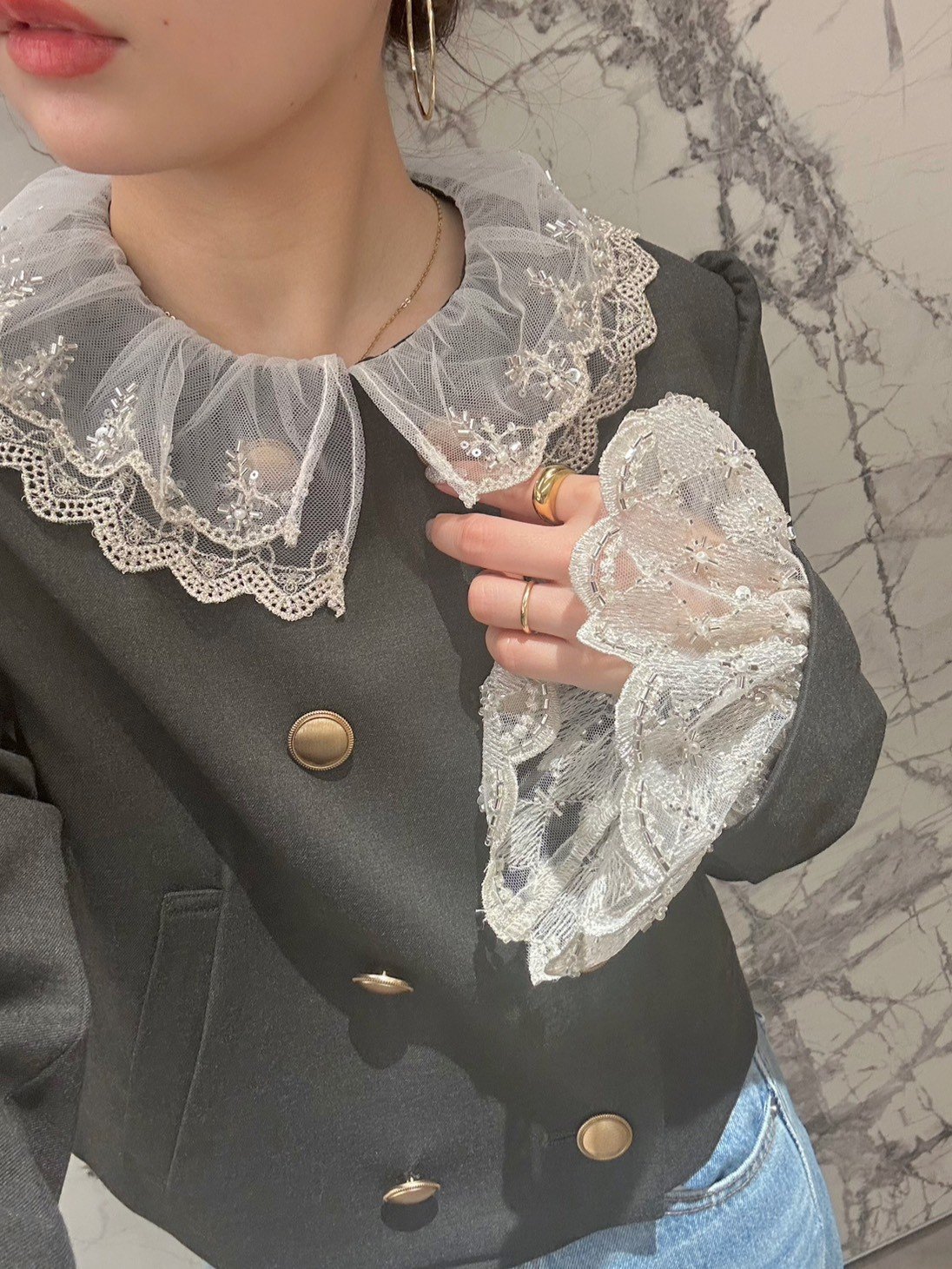 LILY BROWN｜【WEB限定カラー】[L.B CANDY STOCK]スカラップビジュー