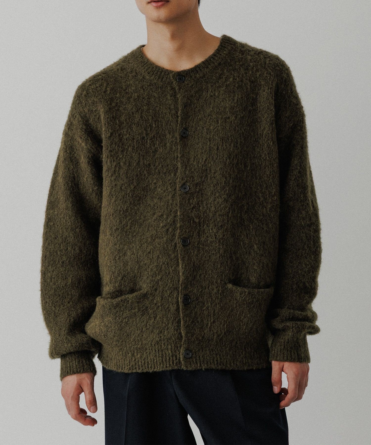 ADAM ET ROPE'｜モヘアミックス オーバーサイズ クルーネック