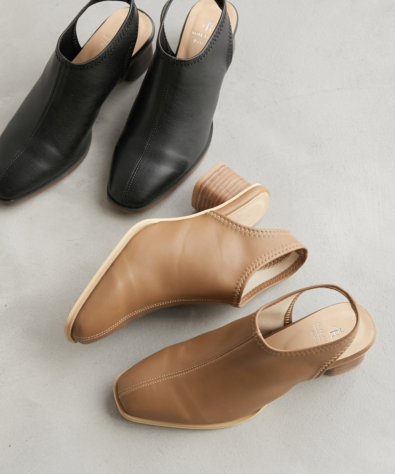 ROPE' PICNIC｜クローズトゥソフトストレッチバックスリングミュール