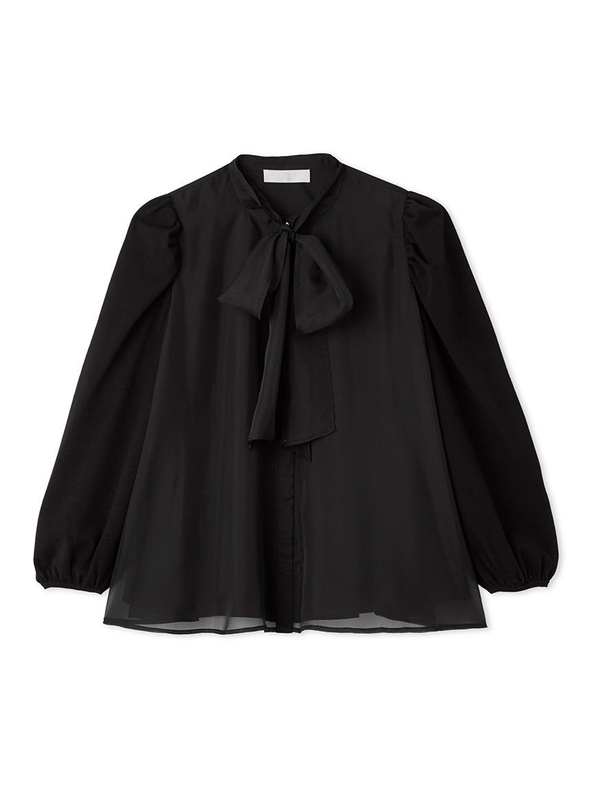 CELFORD｜【ウォッシャブル】ニットコンビレイヤードフレアブラウス