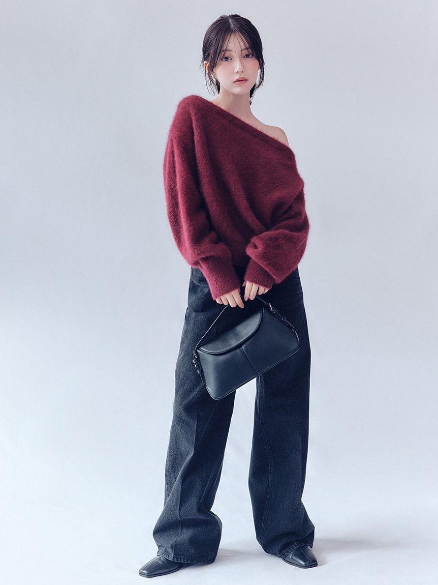 FRAY I.D｜ハイウエストセンタープレスワイドデニム | Rakuten Fashion