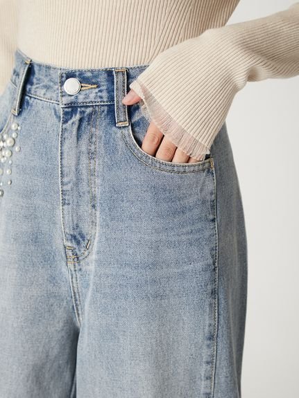 FRAY I.D｜ハイウエストビジューデニム | Rakuten Fashion(楽天