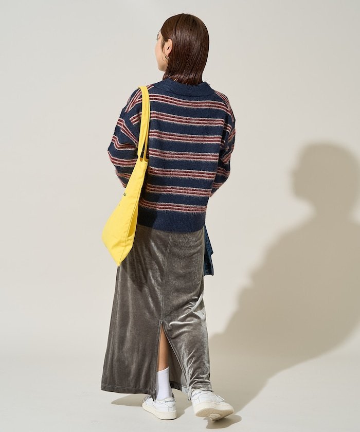 FREAK'S STORE｜ベロア バレエネック ロング ワンピース【限定展開