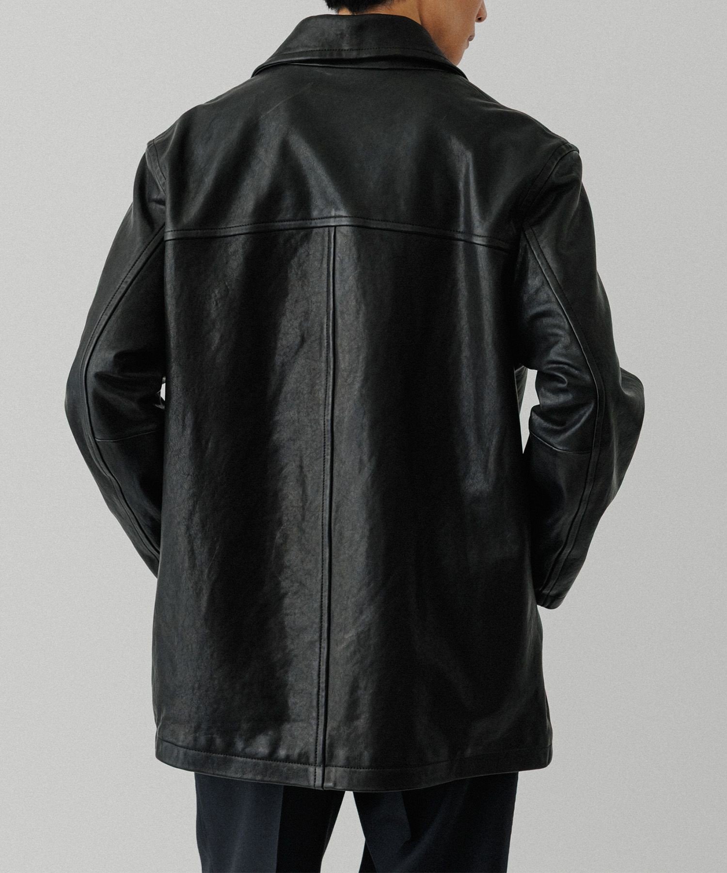 ADAM ET ROPE'｜ウォッシュド ラムレザー カーコート | Rakuten