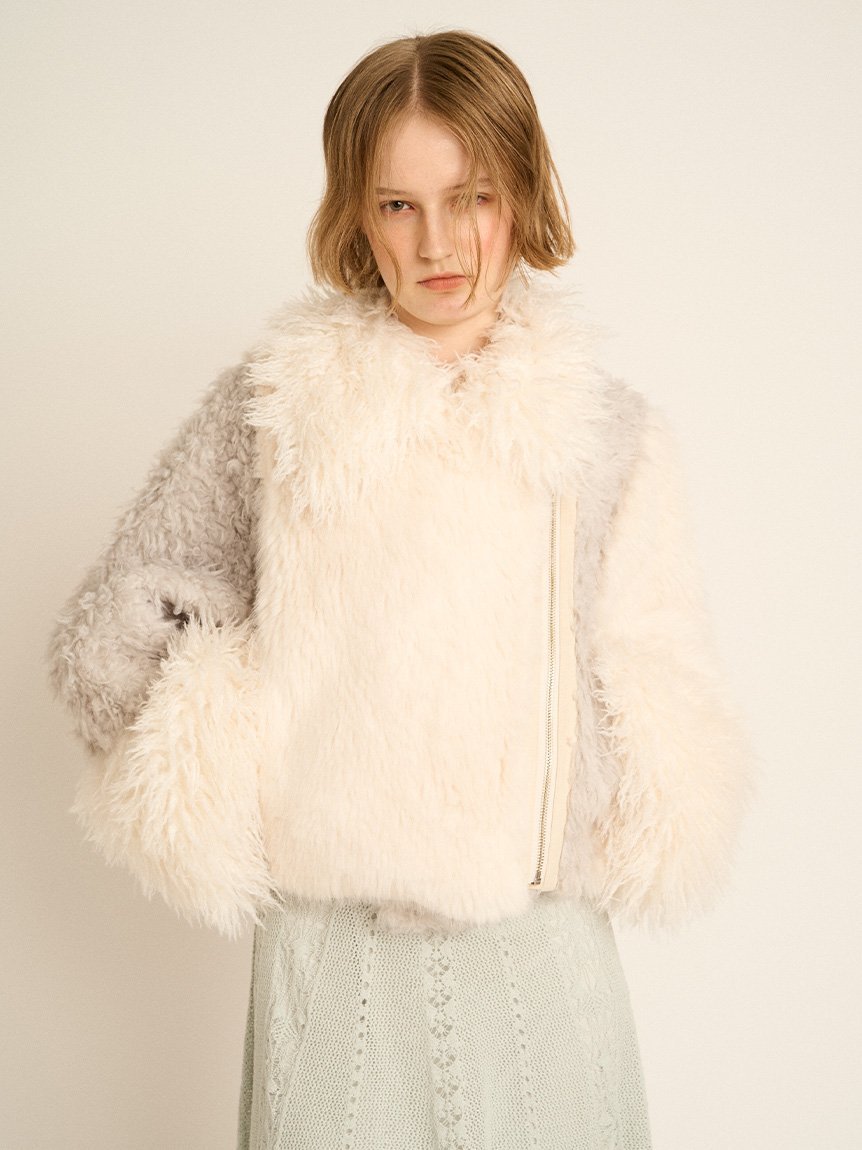 FURFUR｜エコファーライダースジャケット | Rakuten Fashion(楽天