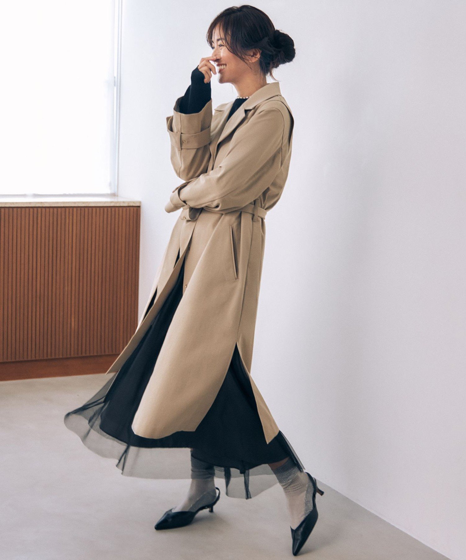 自由区｜【洗える】4WAYトレンチ コート | Rakuten Fashion(楽天