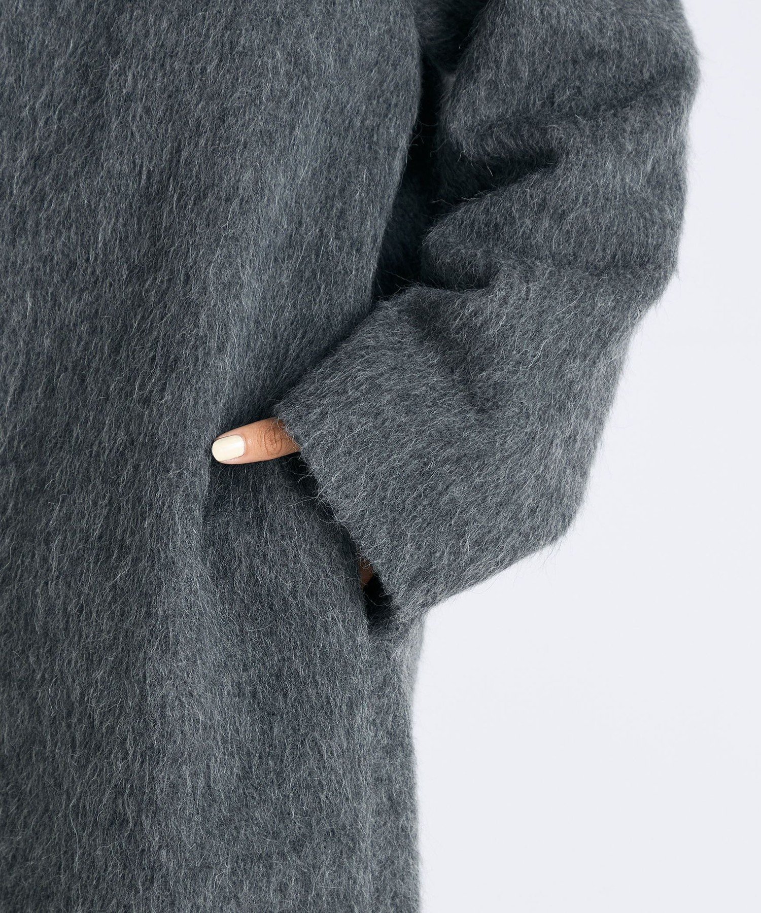 TOMORROWLAND｜アルパカシャギー チェスターコート | Rakuten Fashion