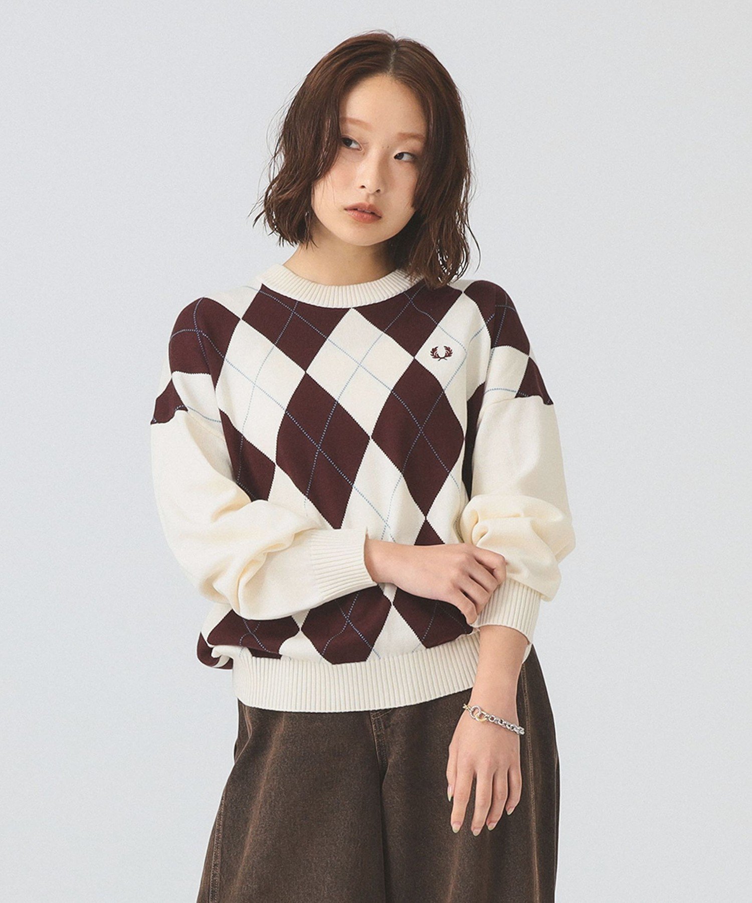 BEAMS WOMEN｜【SALE】【別注】FRED PERRY / ARGYLE JUMPER フレッド