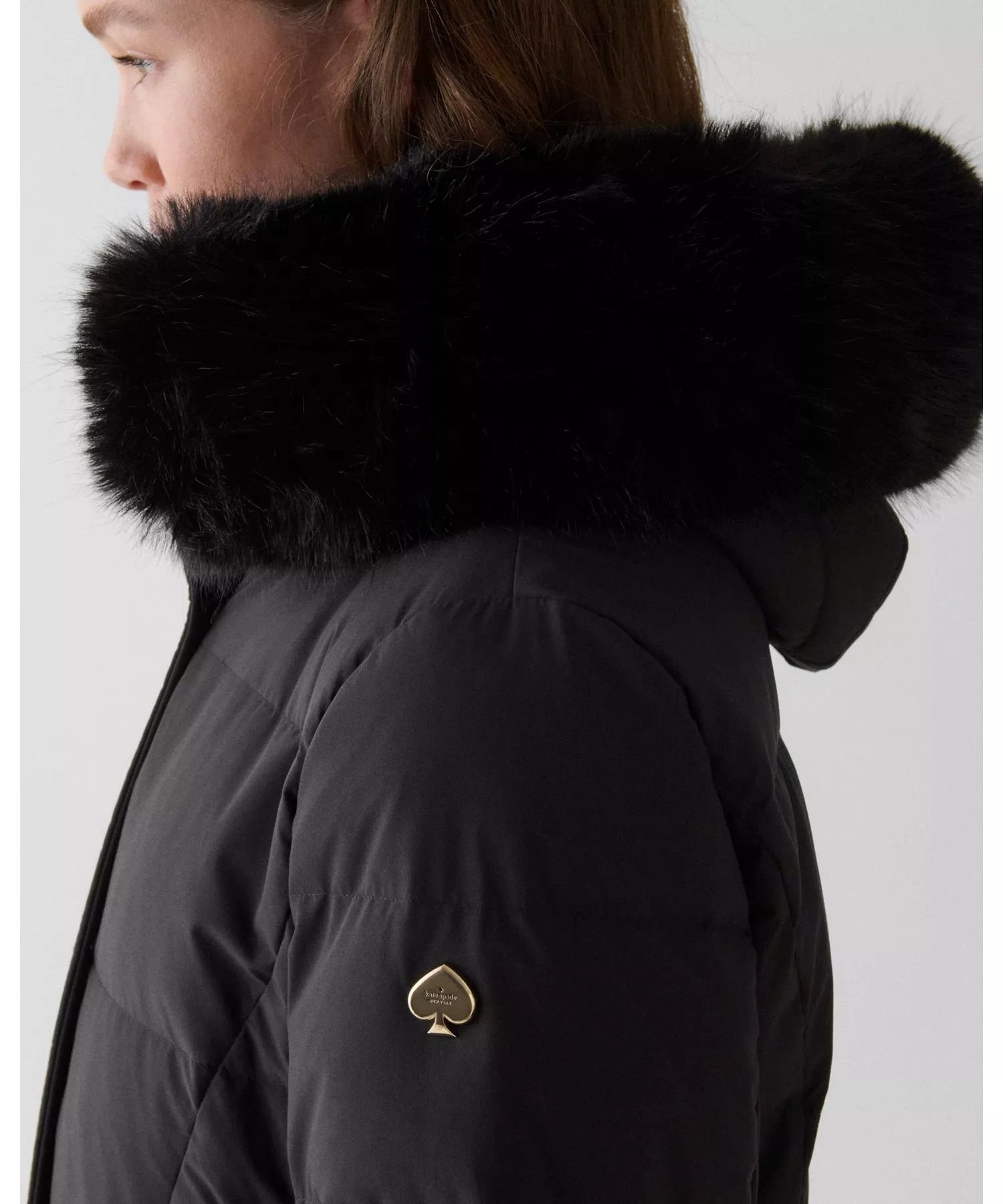 kate spade new york｜【公式】ロング パーカー ウィズ フェイクファー