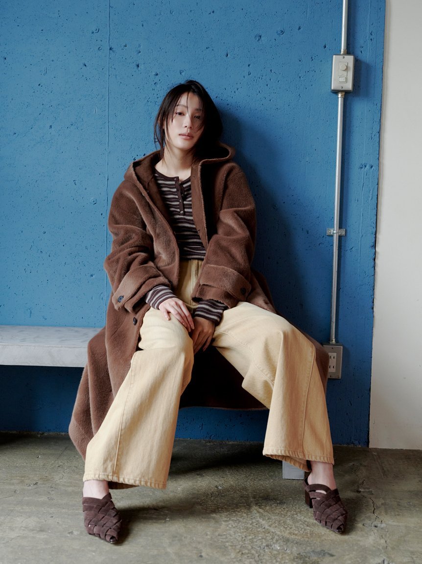 MIESROHE｜フェイクファーロングフードコート | Rakuten Fashion(楽天