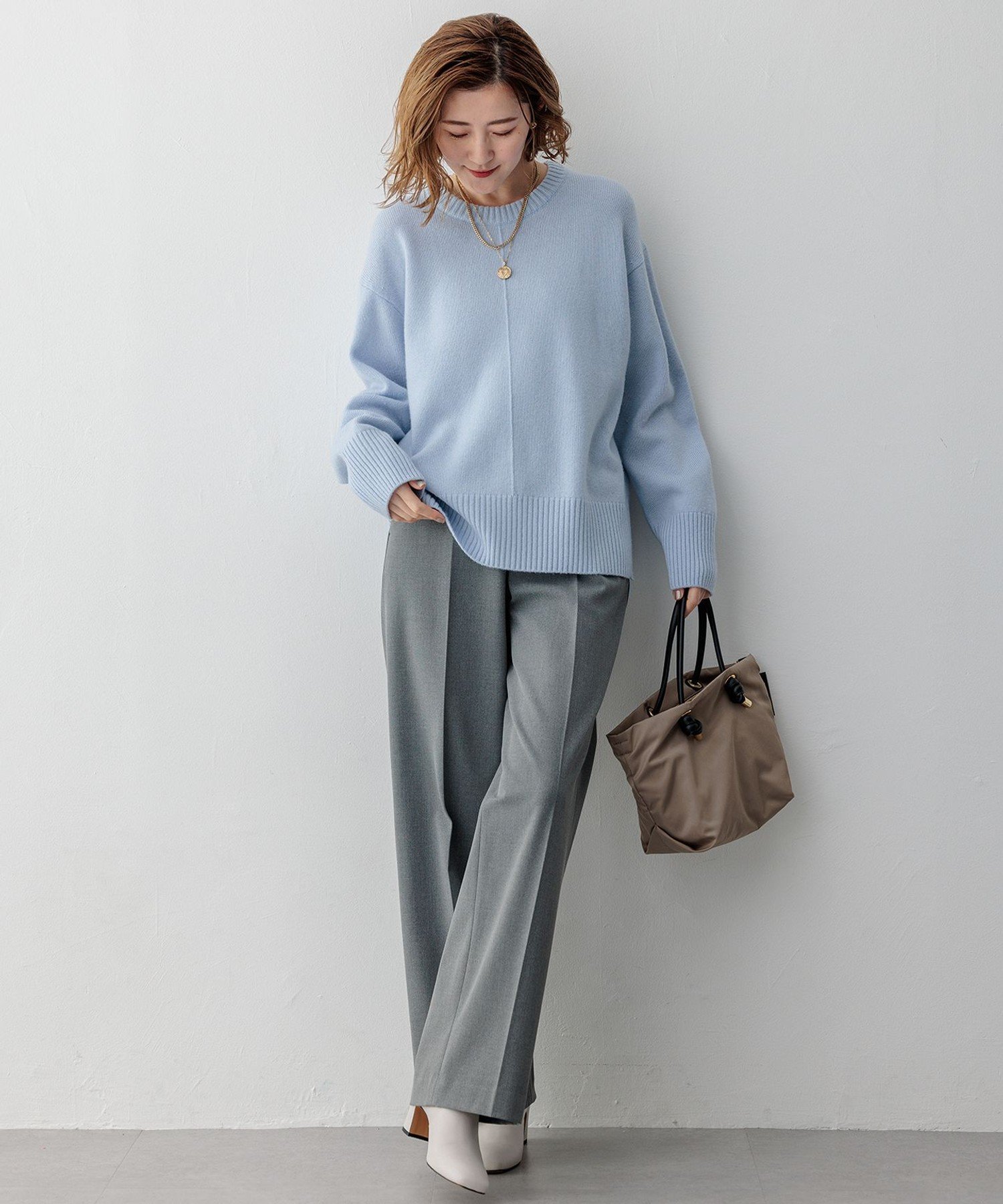 23区｜【洗える】カシミヤブレンド クルーネック ニット | Rakuten