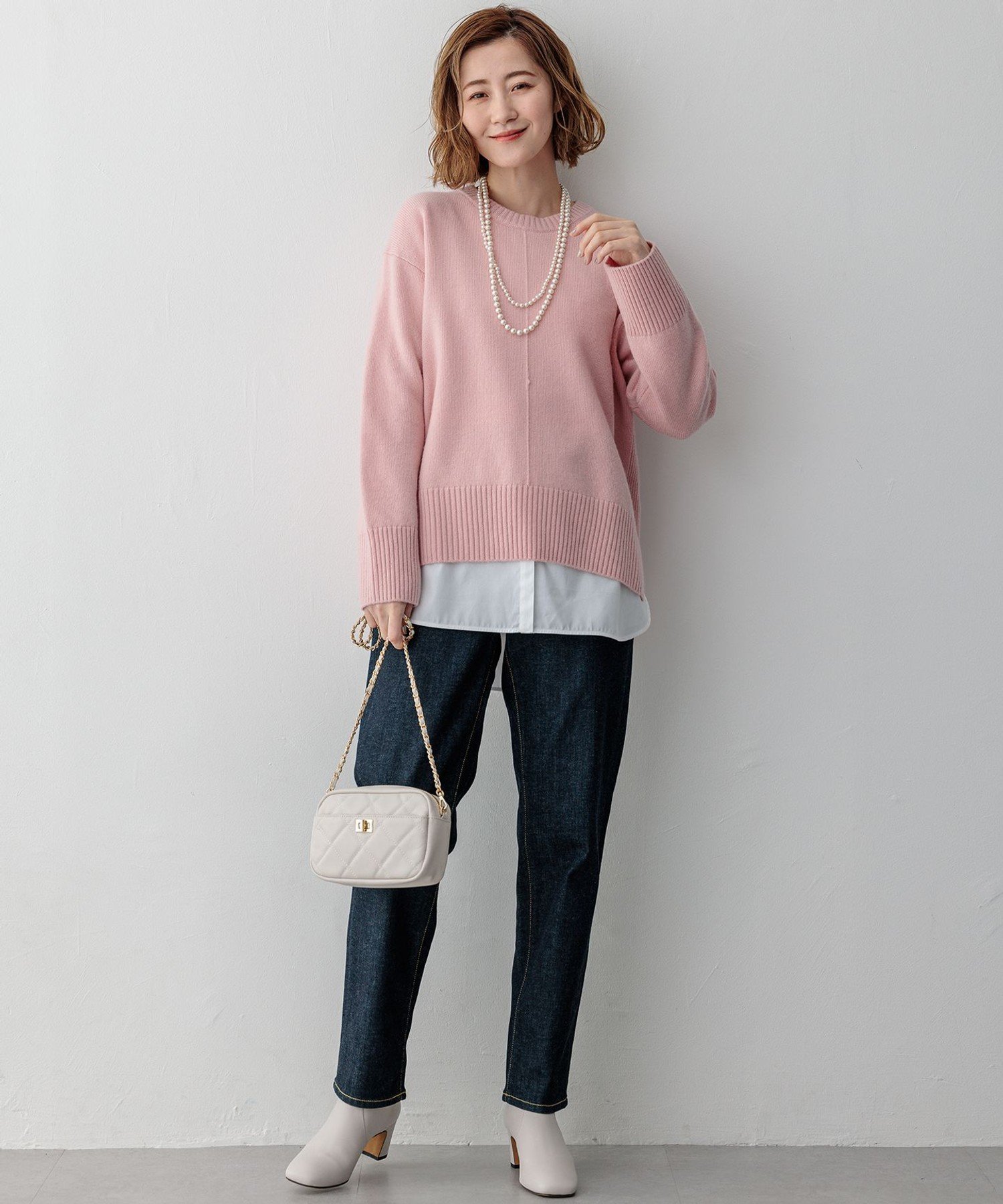 23区｜【洗える】カシミヤブレンド クルーネック ニット | Rakuten