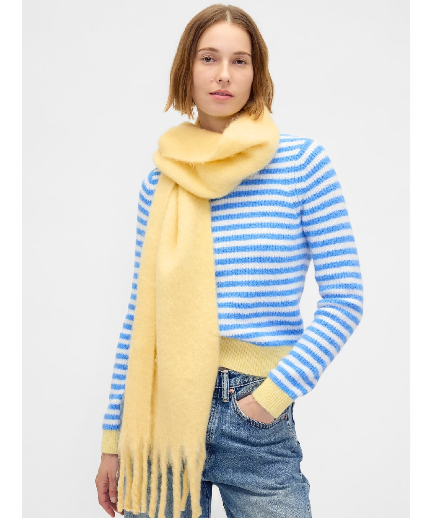 GAP｜(W)ブラッシュド フリンジ マフラー | Rakuten Fashion(楽天