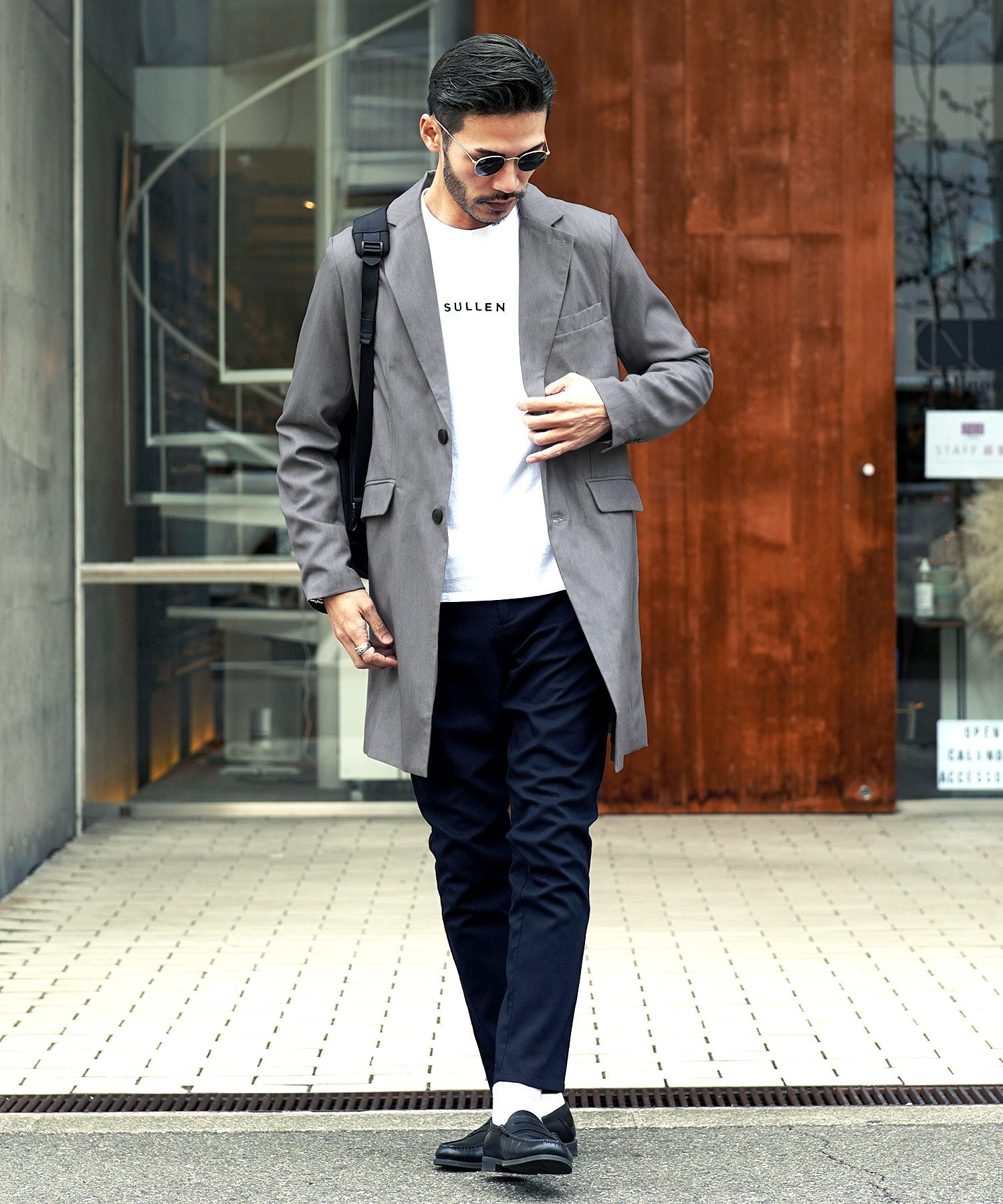 JIGGYS SHOP｜TR ストレッチ メンズ チェスター コート スプリング